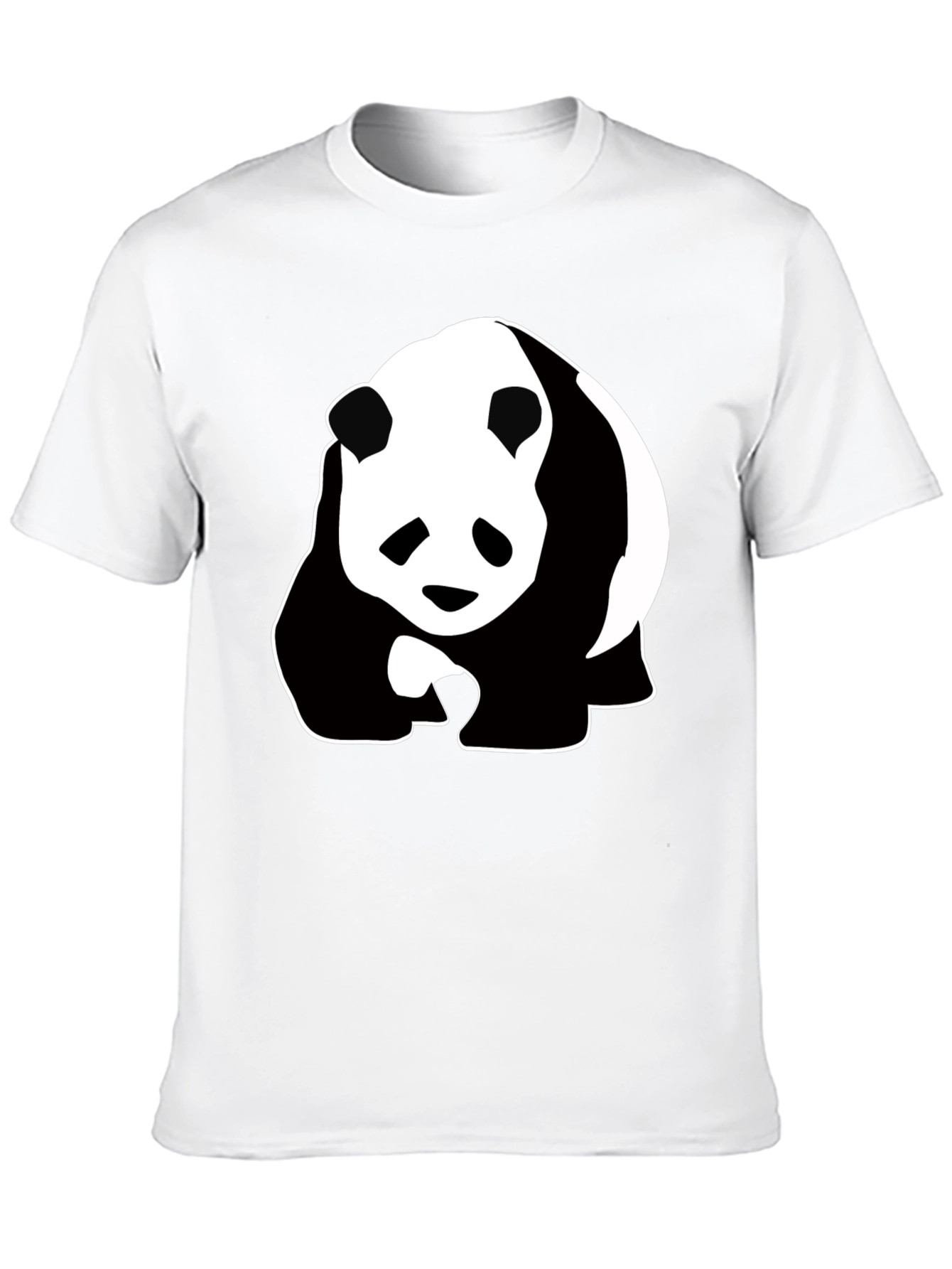 Panda Graphic Tee - Black Cotton T-Shirt