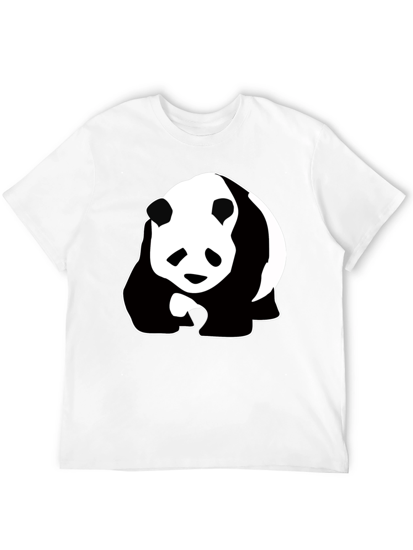 Panda Graphic Tee - Black Cotton T-Shirt