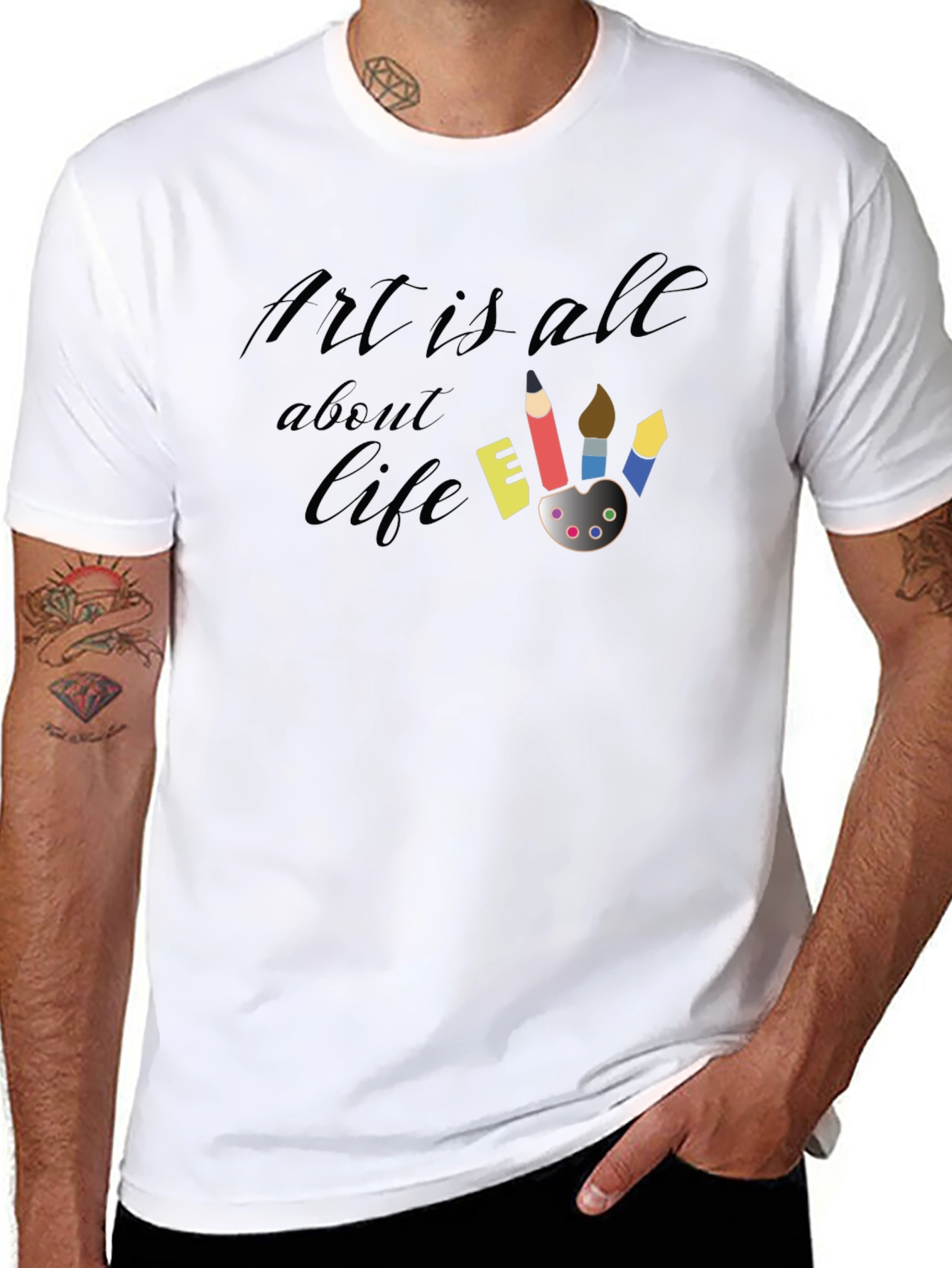 Art Is All About Life Black T-Shirt