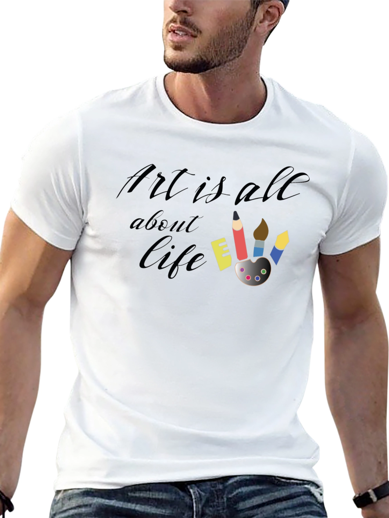 Art Is All About Life Black T-Shirt