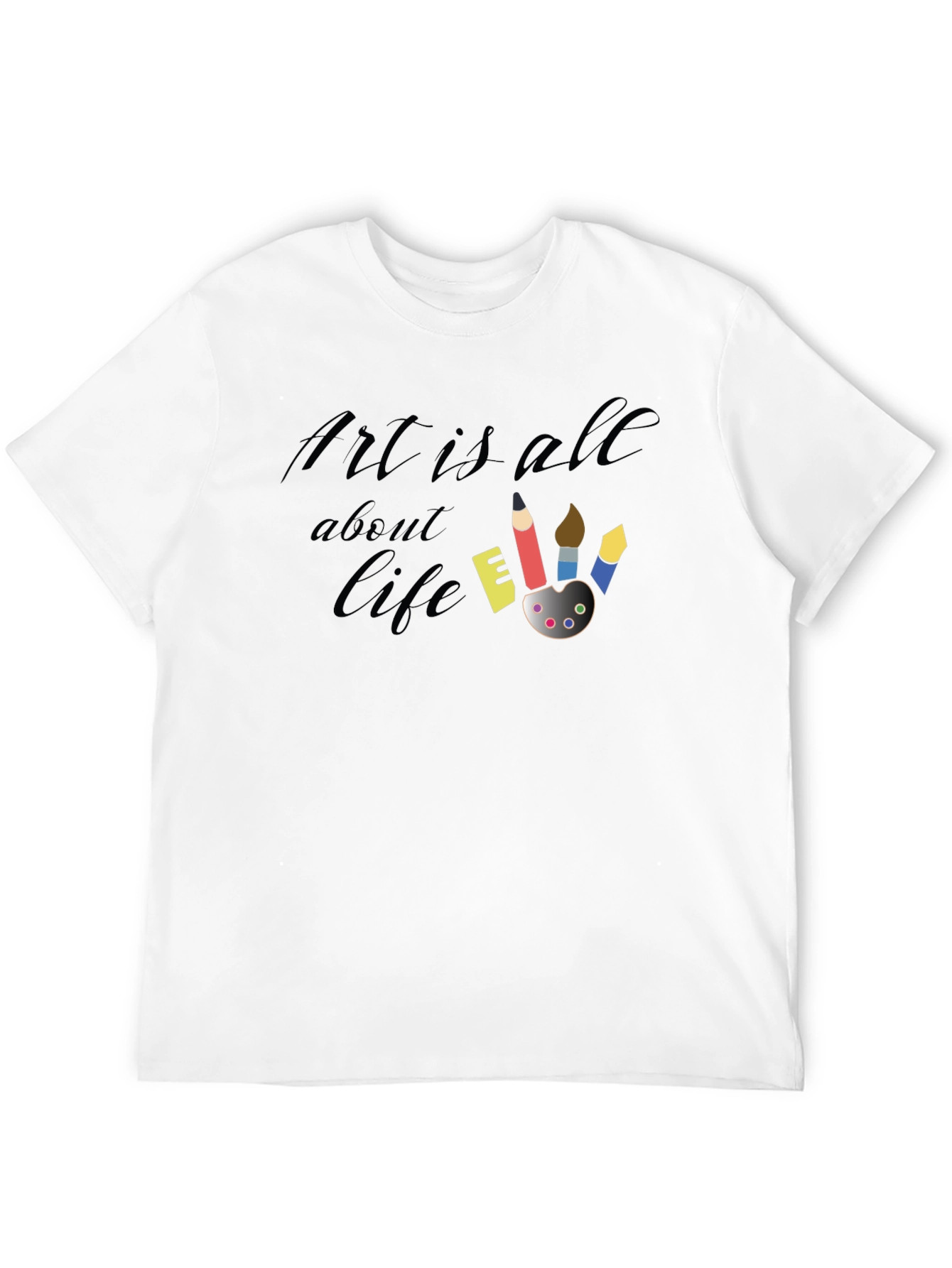 Art Is All About Life Black T-Shirt