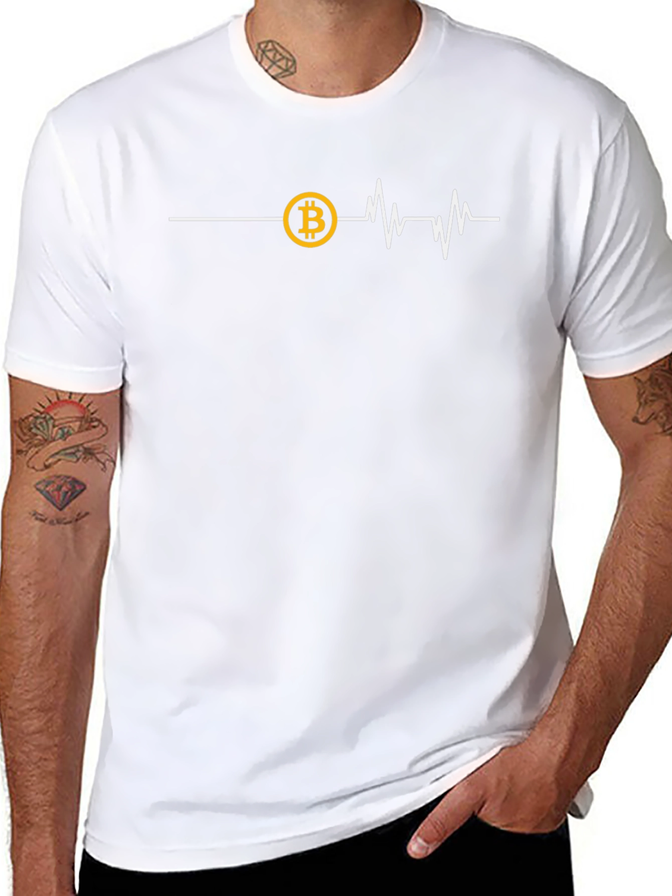 Bitcoin Heartbeat T-Shirt - Crypto Trader Tee