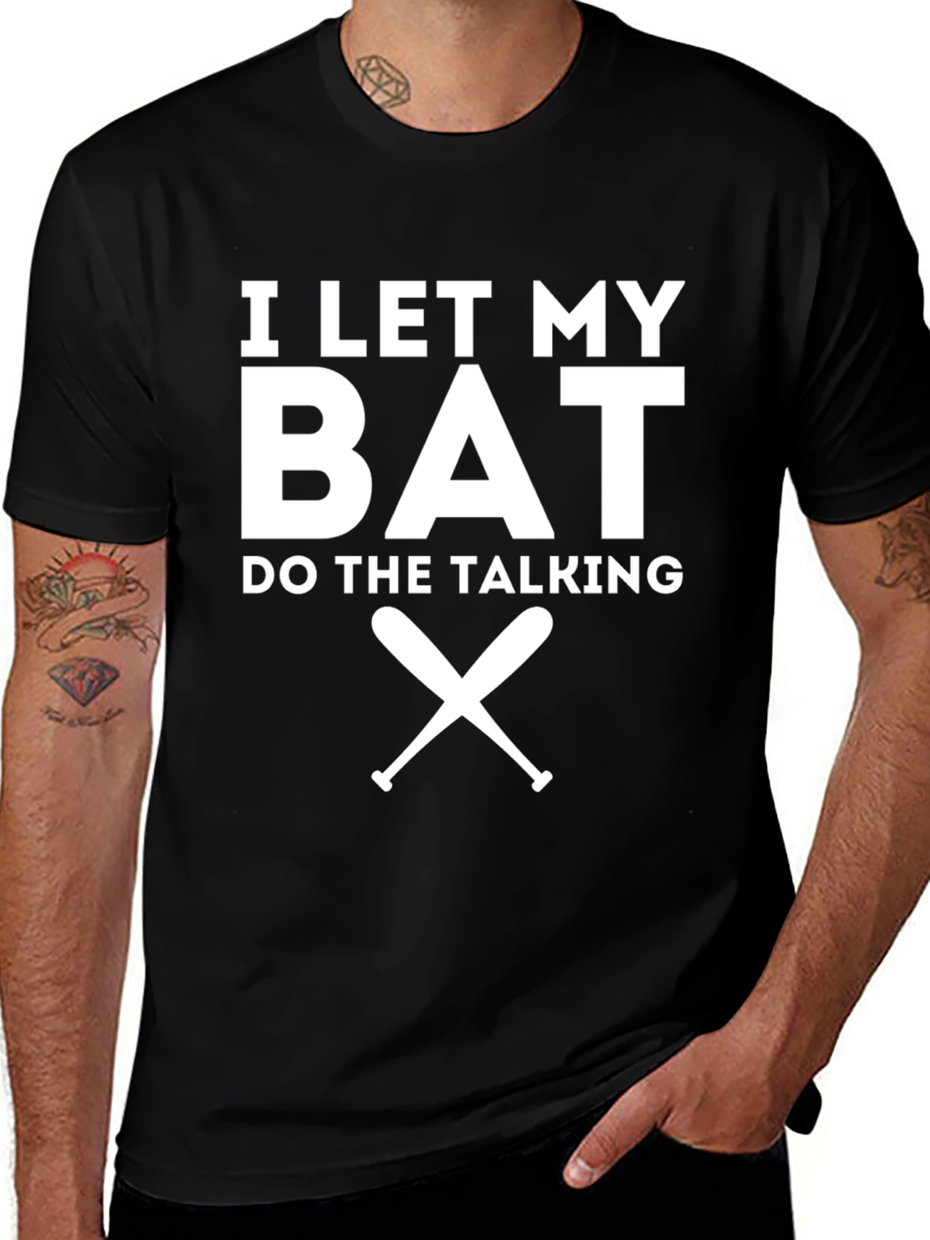 I Let My Bat Do The Talking Graphic Tee