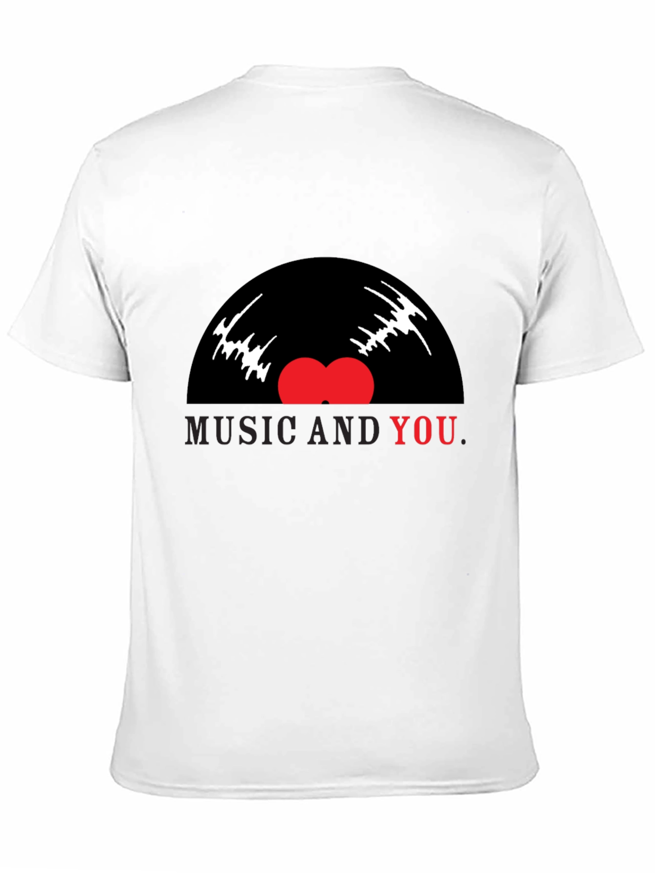 Music and You Graphic Tee - Black Cotton Blend