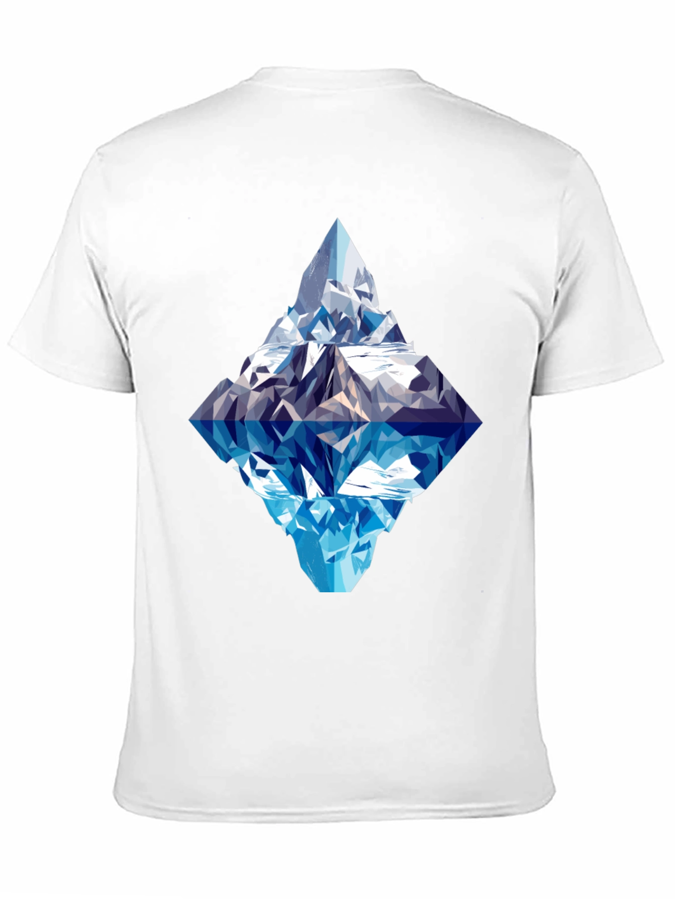 Geometric Iceberg Graphic Tee - Black Cotton Comfort