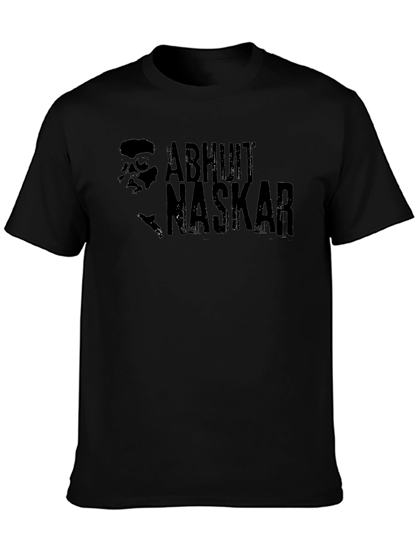 Abhijit Naskar Graphic Tee - Black Cotton T-Shirt