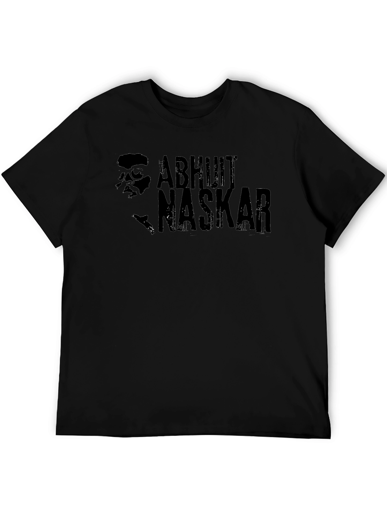 Abhijit Naskar Graphic Tee - Black Cotton T-Shirt