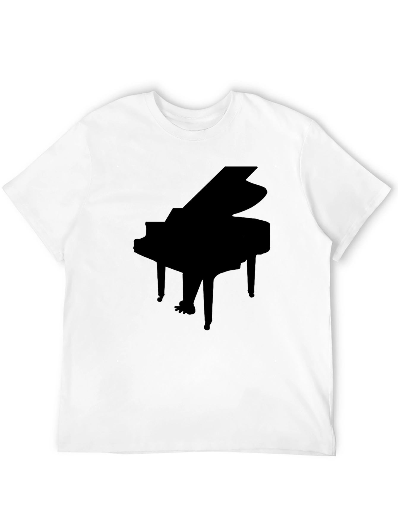 Grand Piano Silhouette Black T-Shirt