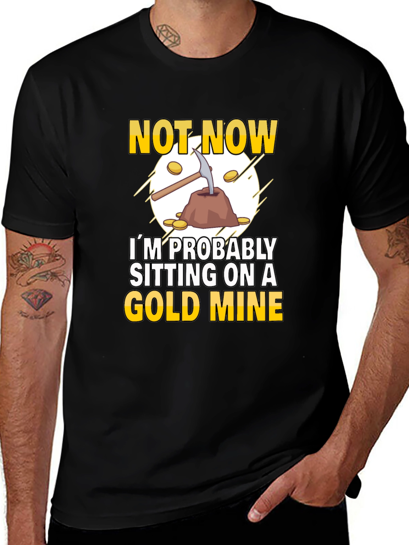 Gold Mine Graphic T-Shirt - Novelty Tee