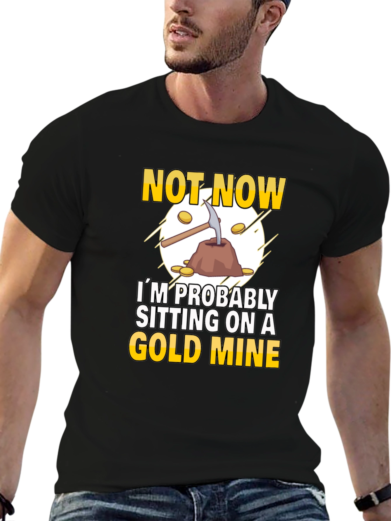 Gold Mine Graphic T-Shirt - Novelty Tee