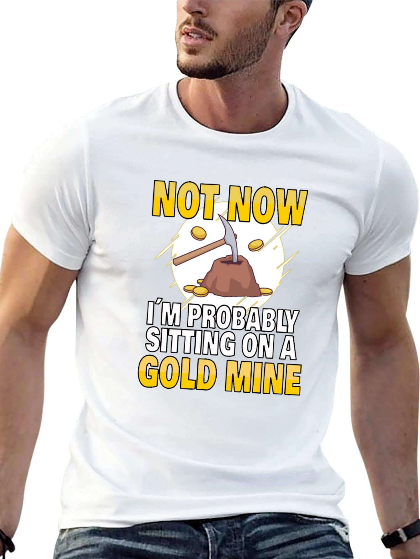 Gold Mine Graphic T-Shirt - Novelty Tee
