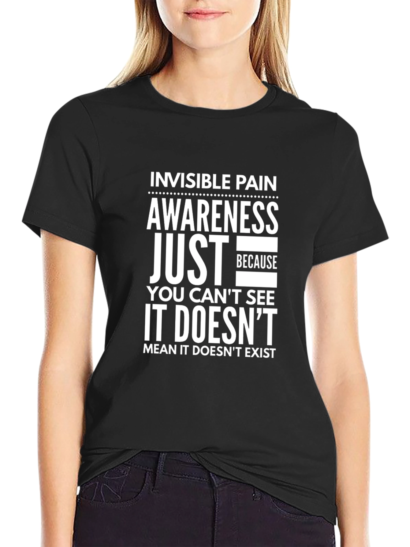 Invisible Pain Awareness Black T-Shirt