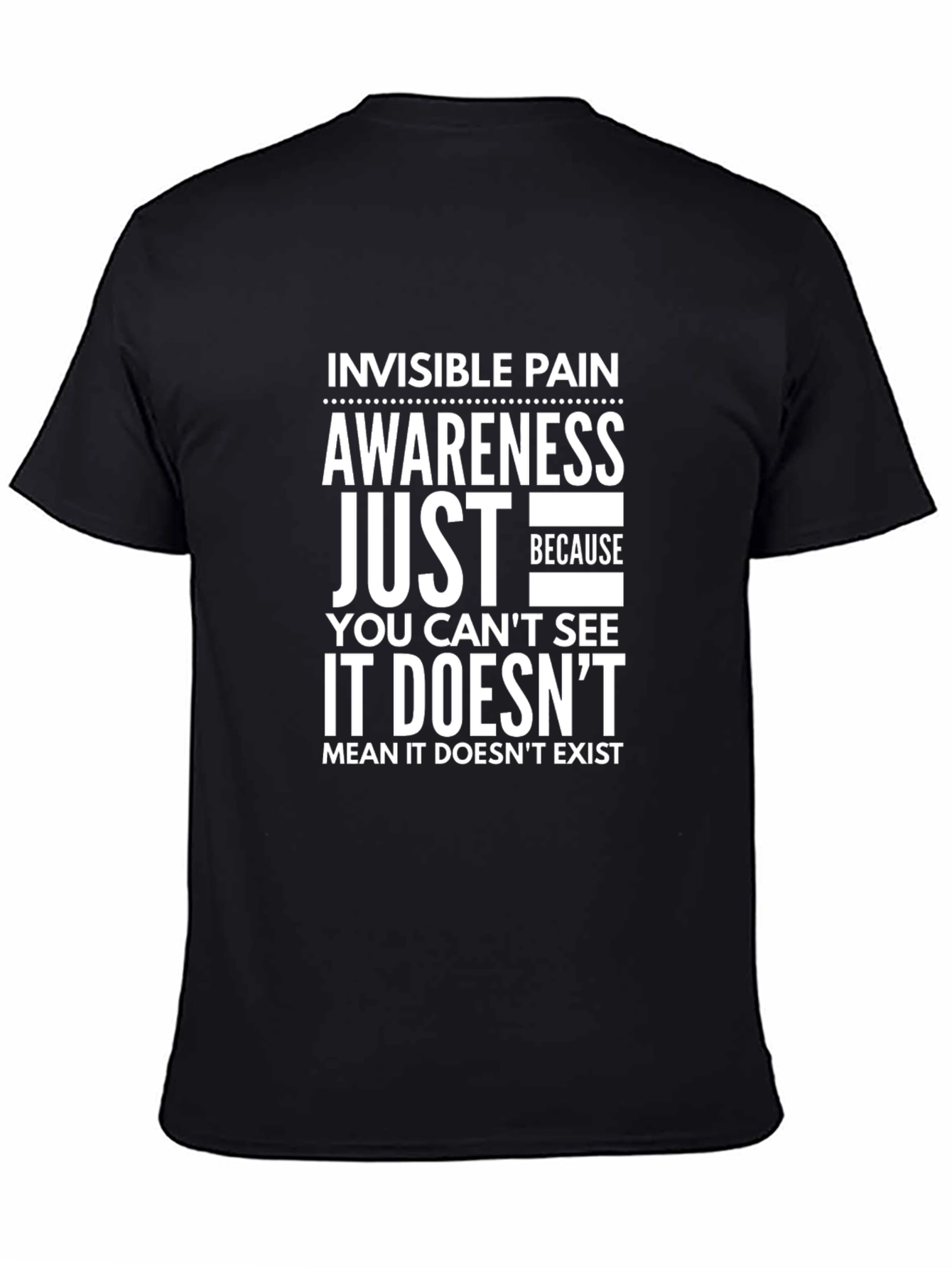 Invisible Pain Awareness Black T-Shirt
