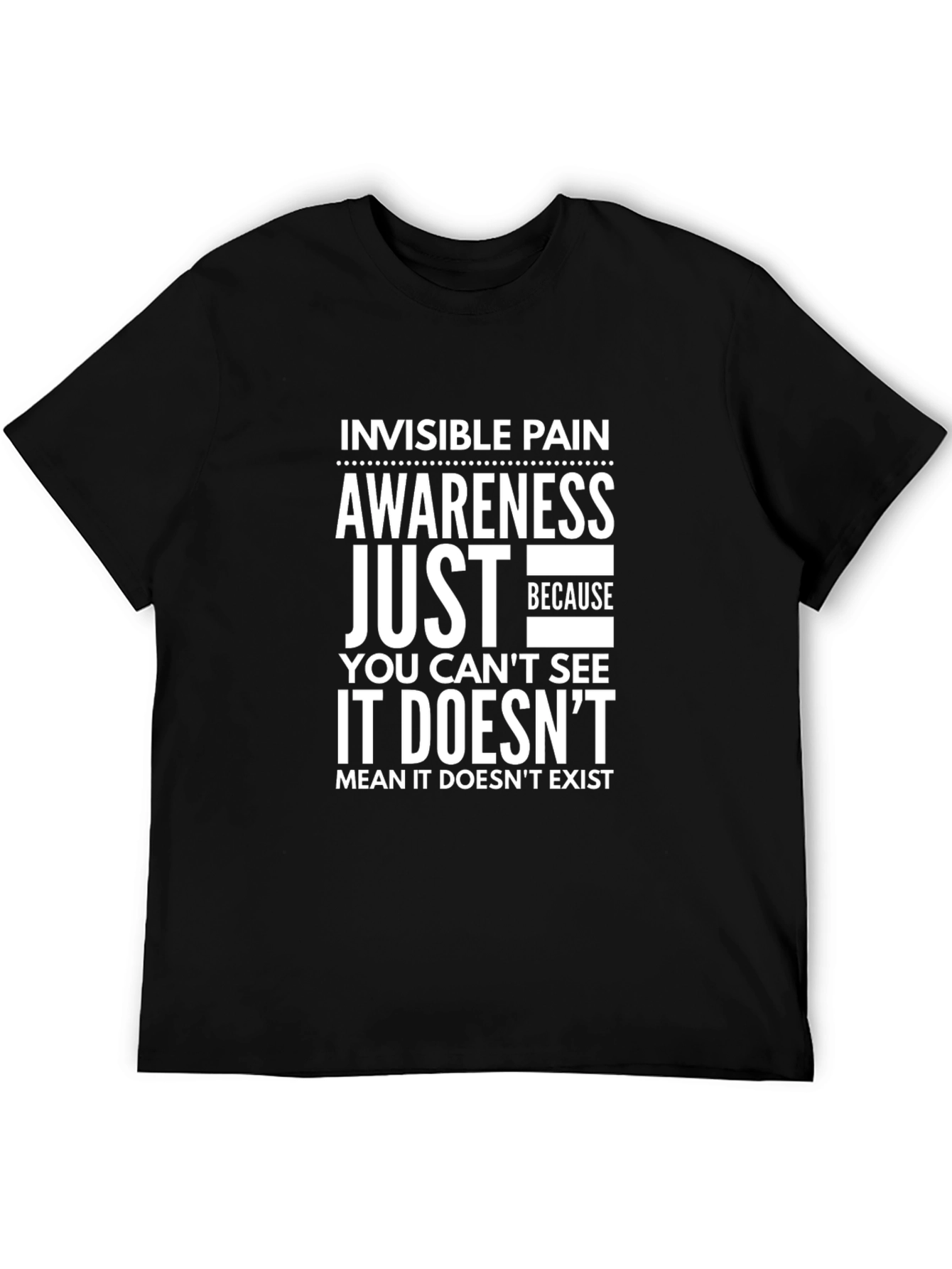 Invisible Pain Awareness Black T-Shirt
