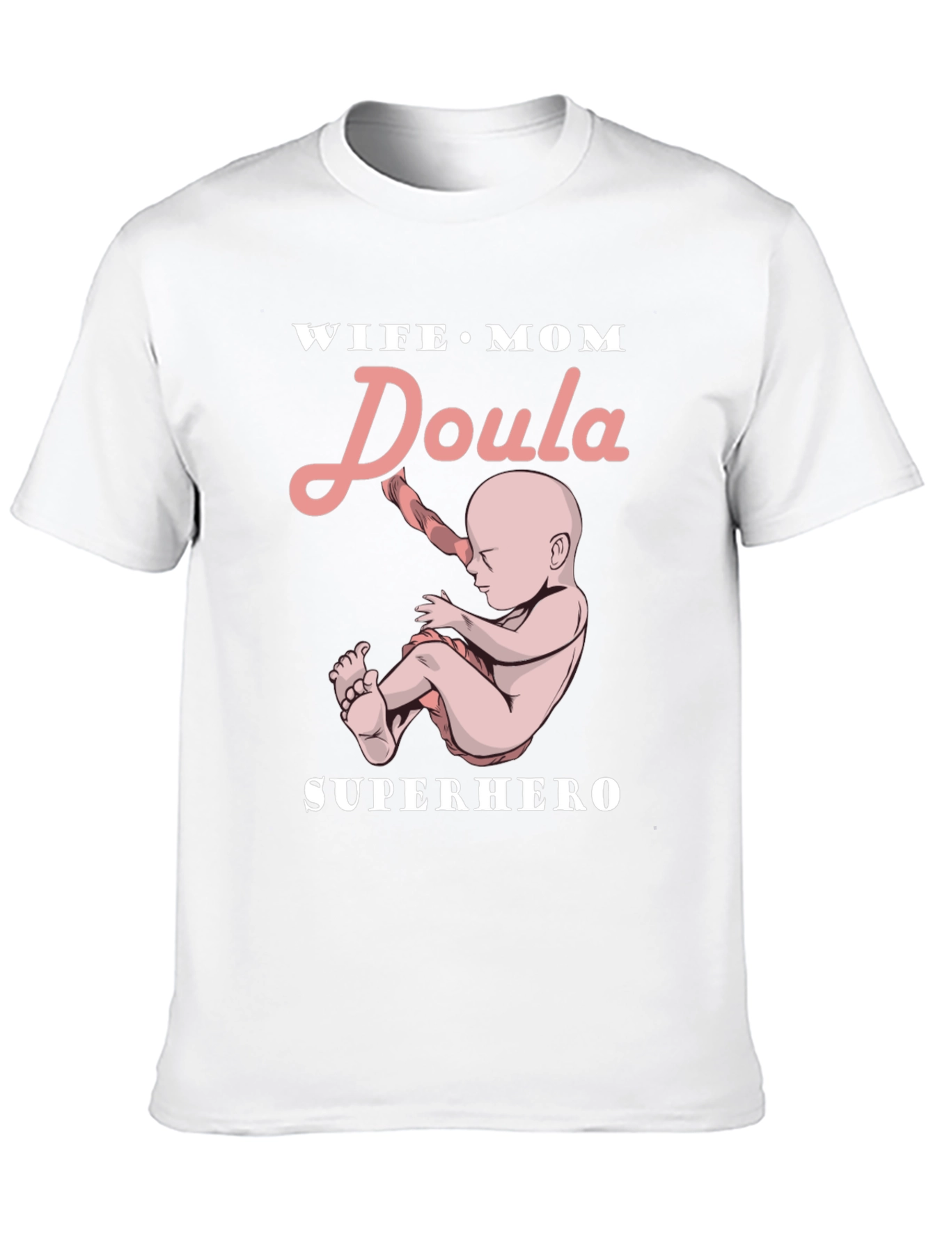 Wife Mom Doula Superhero Graphic Tee