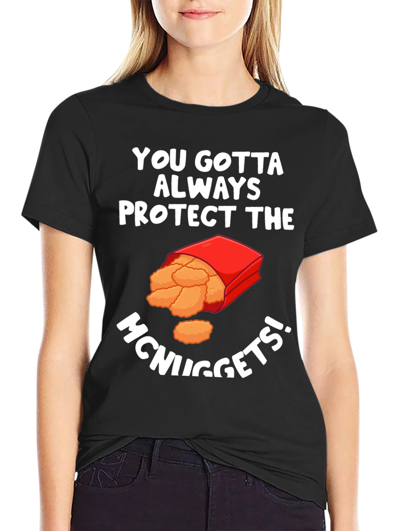 Protect The McNuggets Funny Graphic T-Shirt