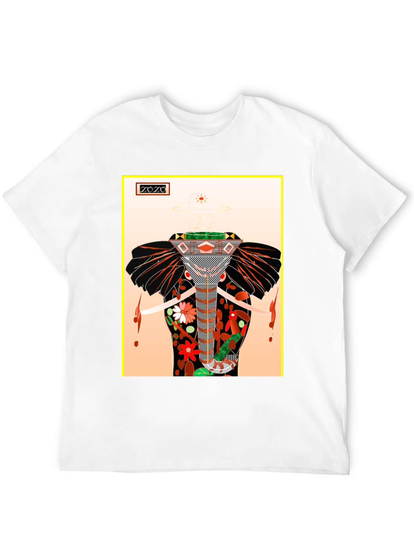 Abstract Elephant Graphic Tee - Unique Artistic Design