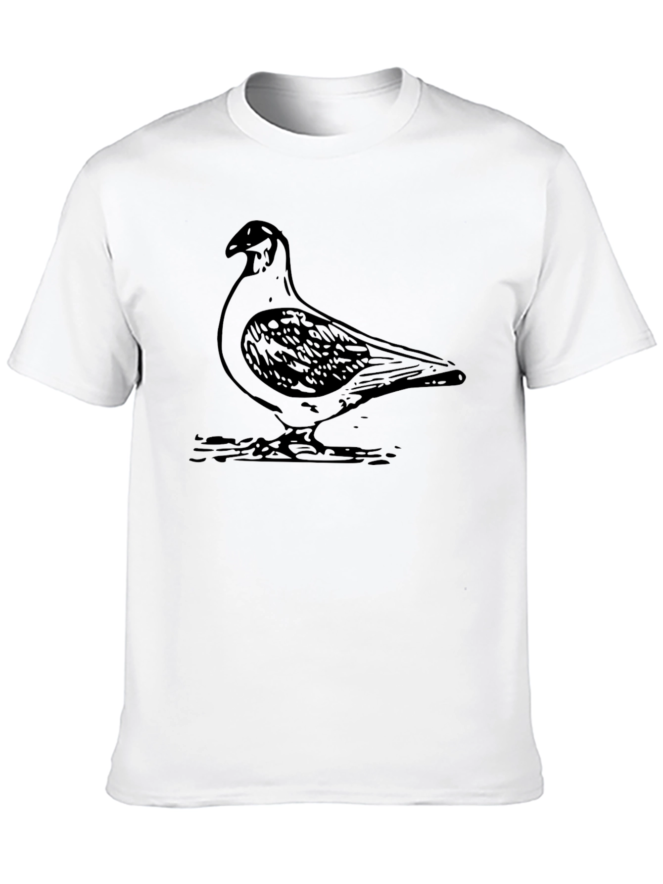 Pigeon Graphic Tee - Mens Black T-Shirt