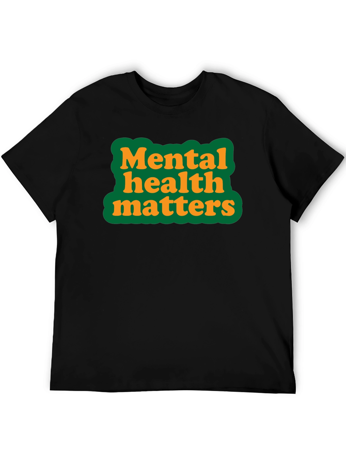 Mental Health Matters Graphic Tee - Black Cotton T-Shirt