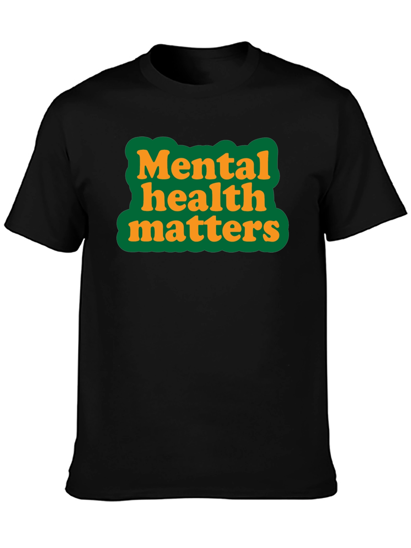 Mental Health Matters Graphic Tee - Black Cotton T-Shirt
