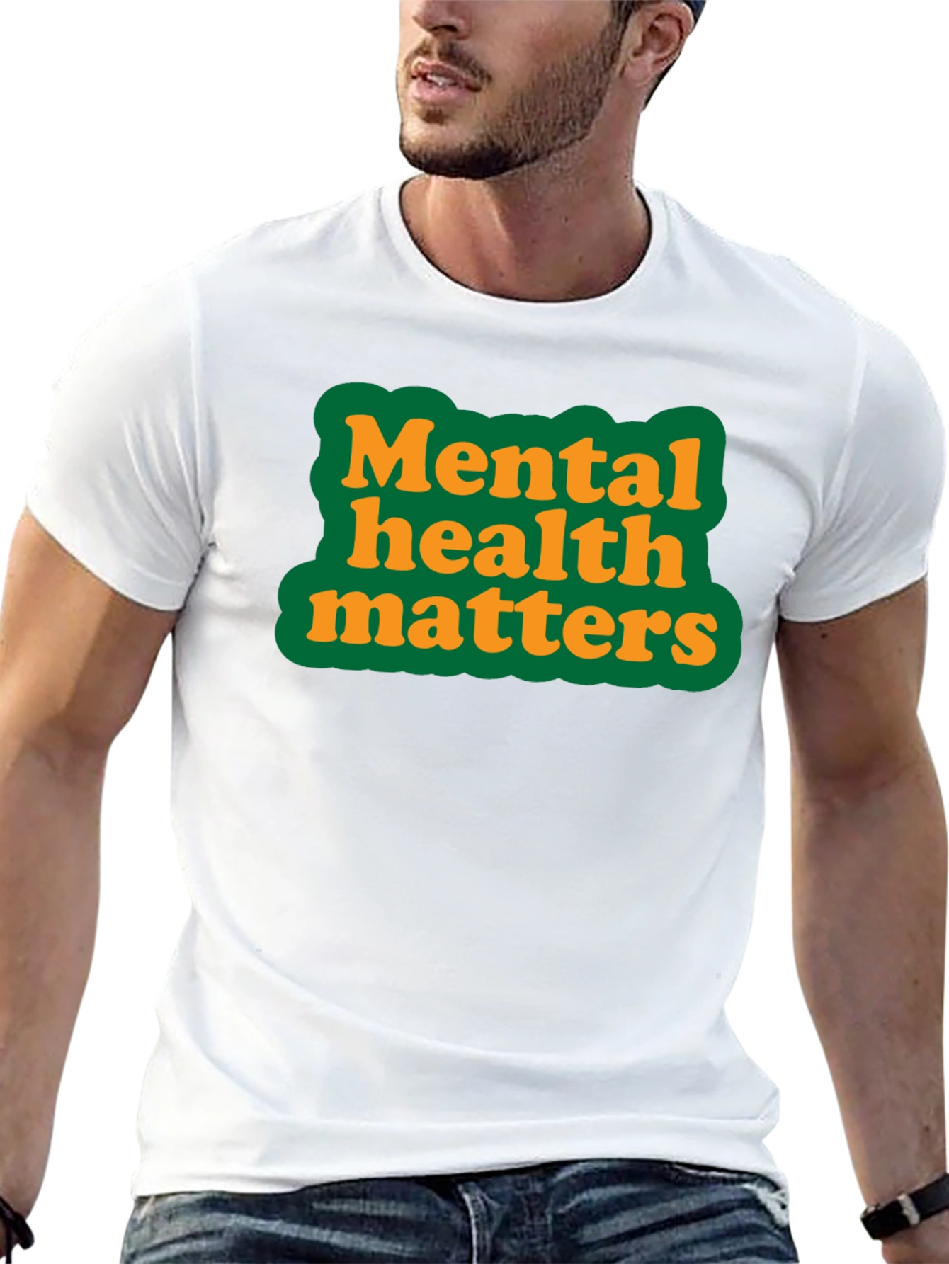 Mental Health Matters Graphic Tee - Black Cotton T-Shirt