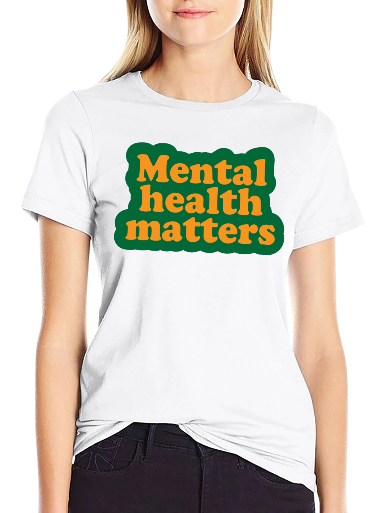 Mental Health Matters Graphic Tee - Black Cotton T-Shirt