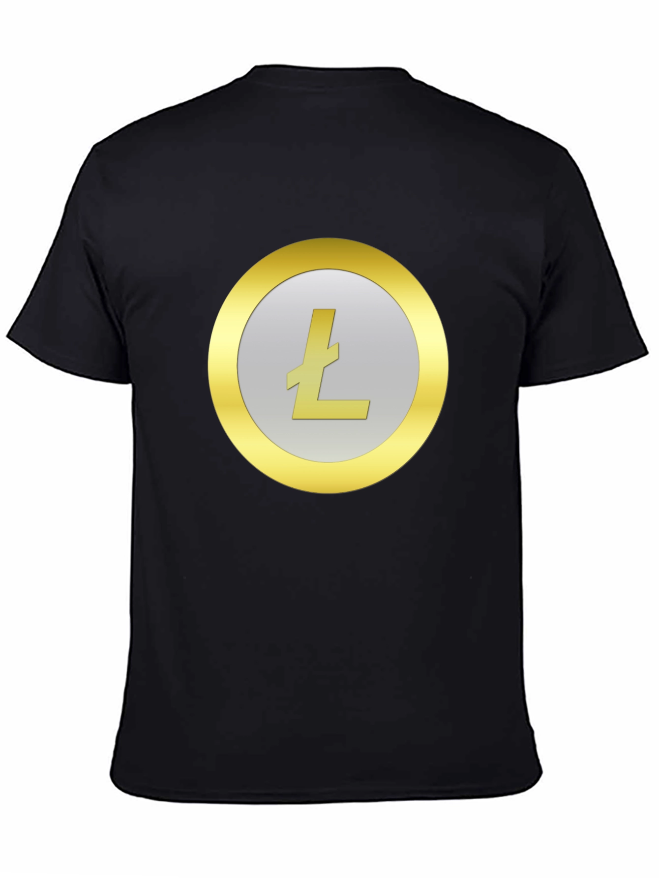 Litecoin Crypto Logo Black T-Shirt