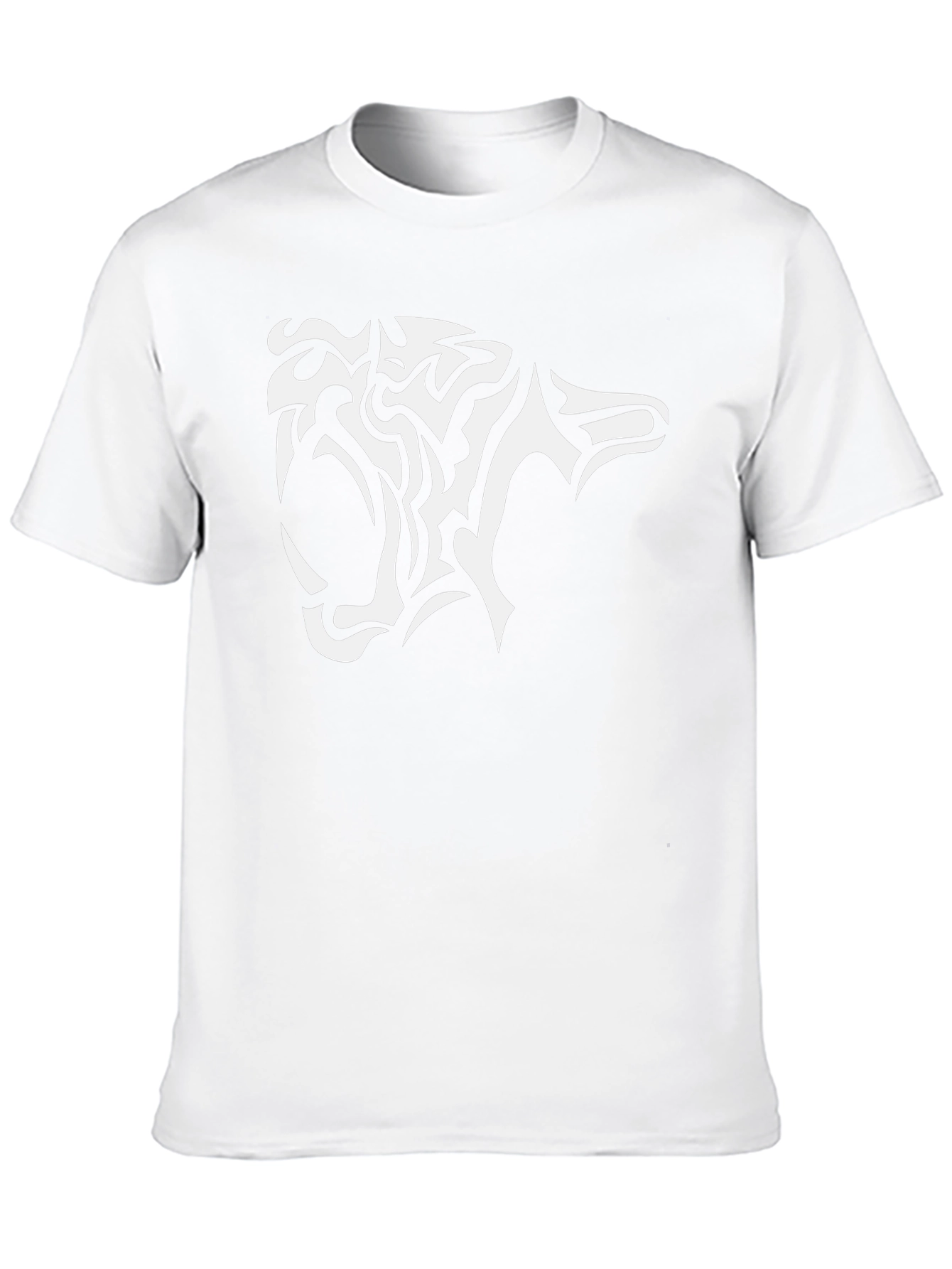 Black T-Shirt with Tiger Head Design