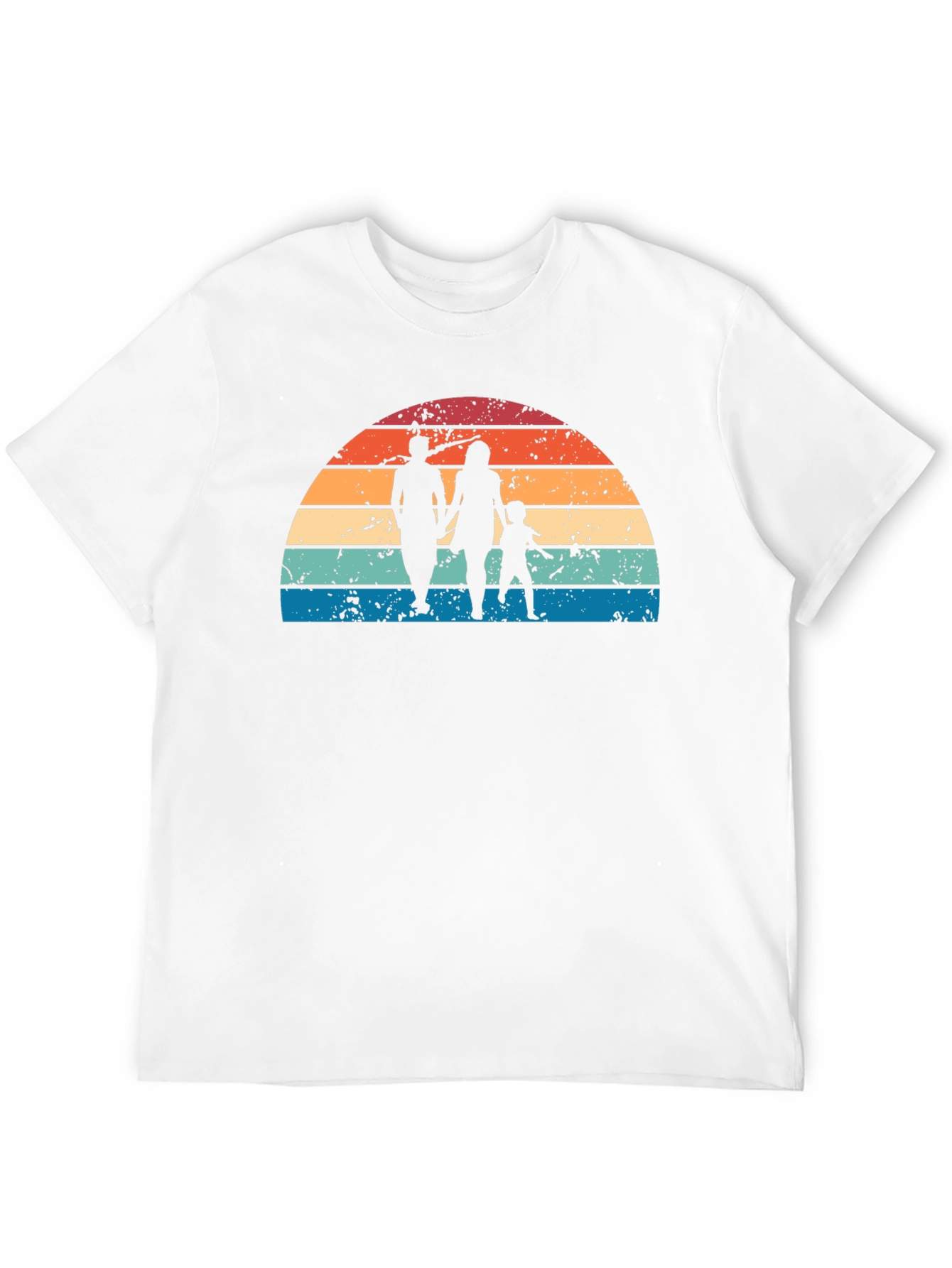 Retro Family Silhouette Graphic Tee
