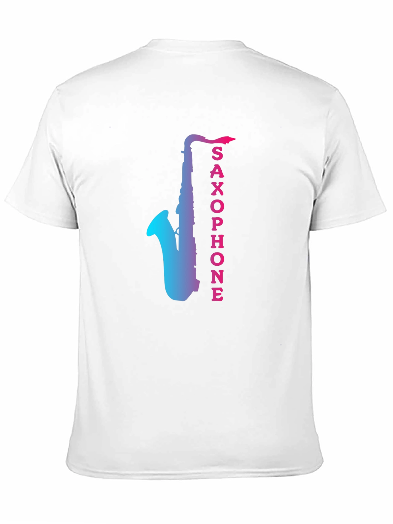 Saxophone Gradient Graphic Mens Black T-Shirt
