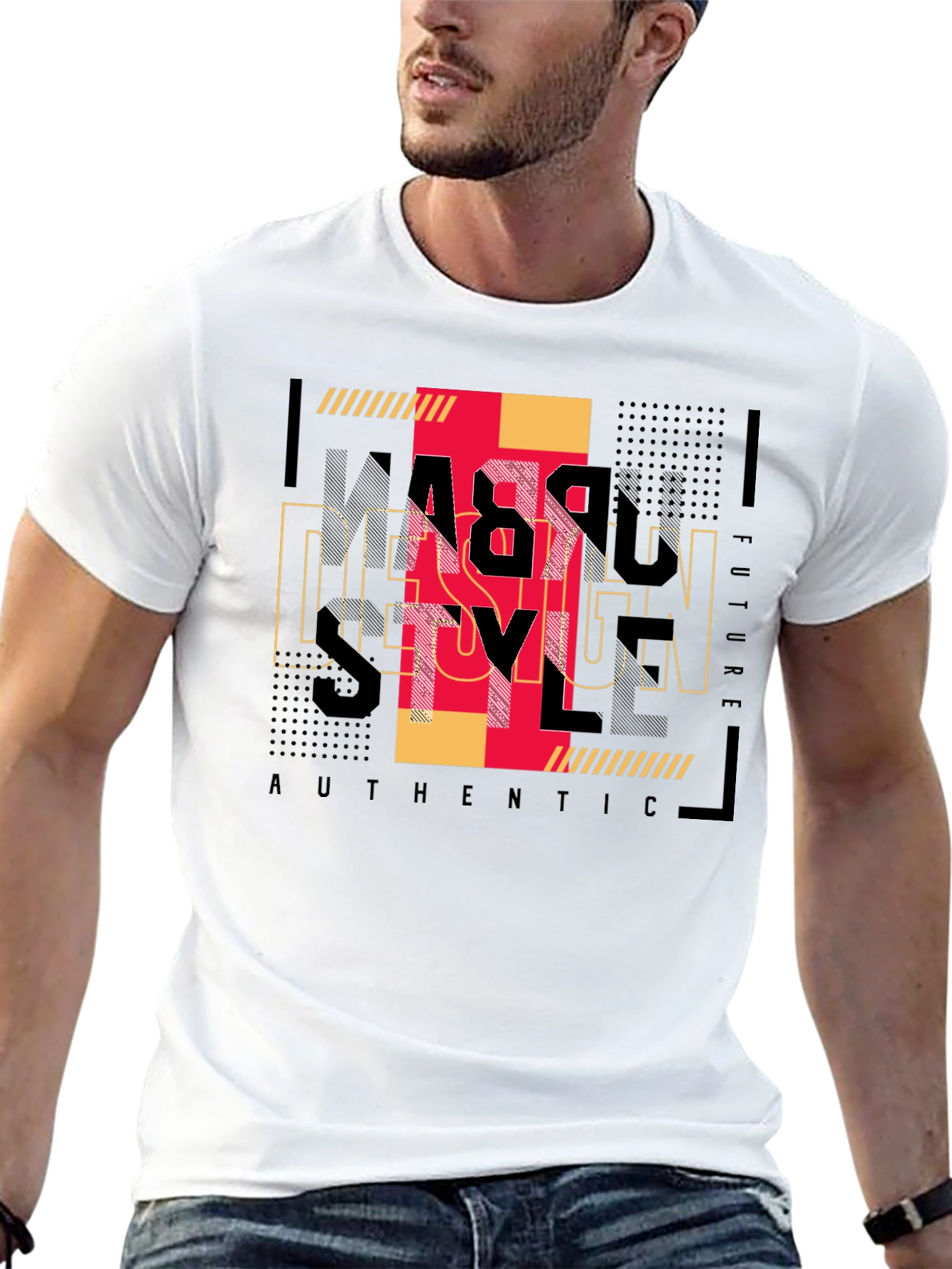Urban Graphic Print Black T-Shirt