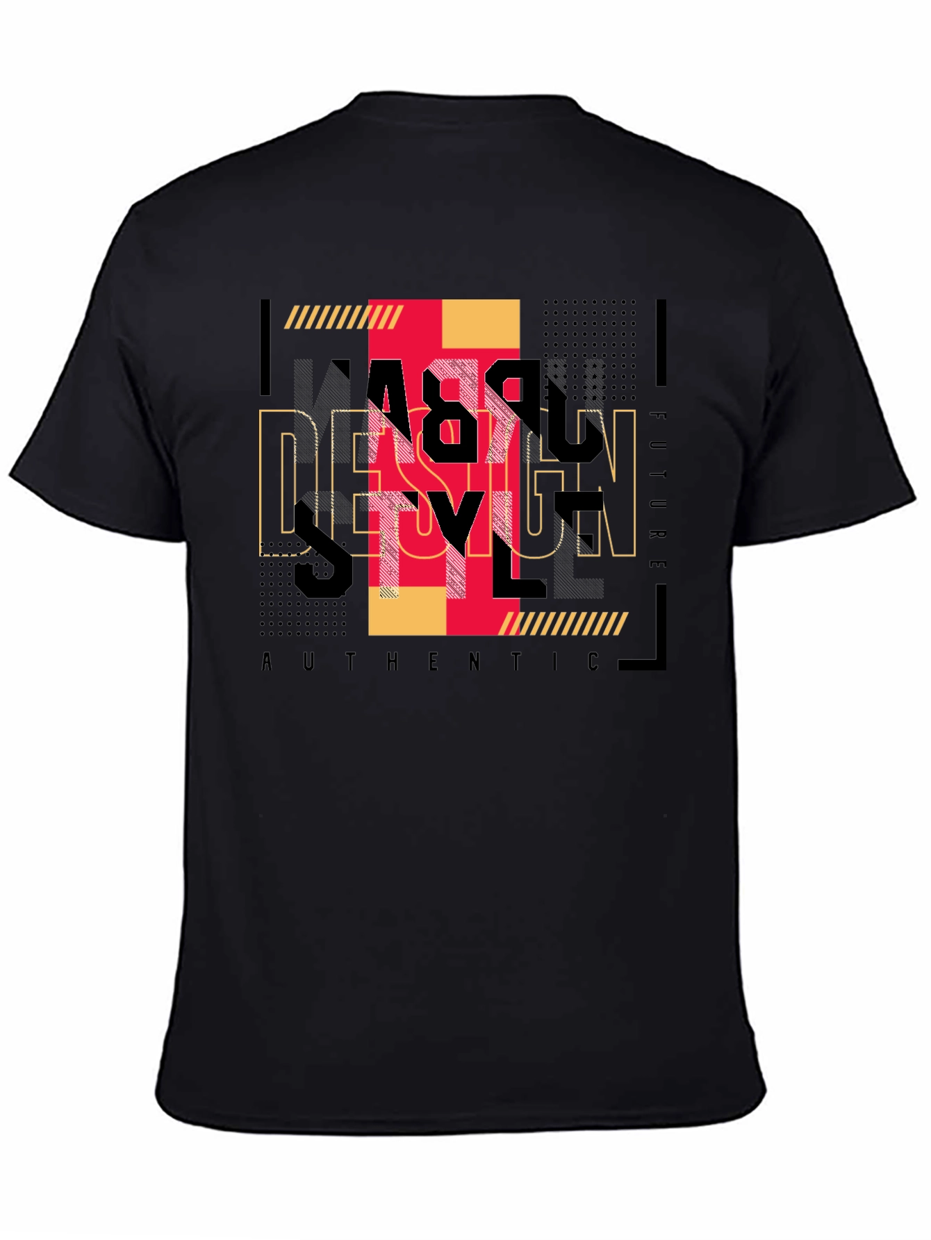 Urban Graphic Print Black T-Shirt