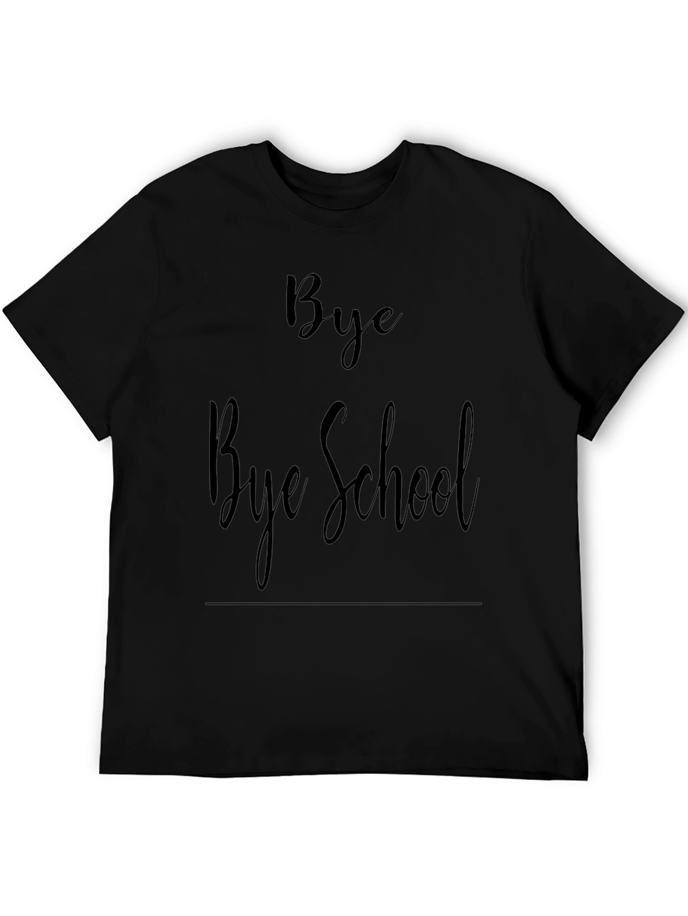 Bye Bye School Graphic Tee - Black