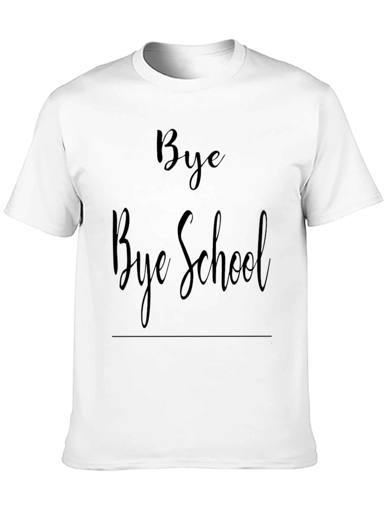 Bye Bye School Graphic Tee - Black