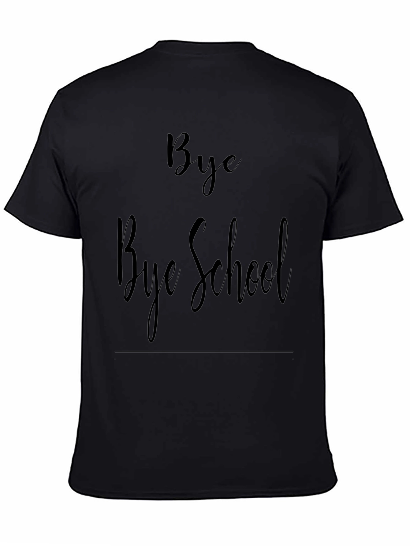 Bye Bye School Graphic Tee - Black