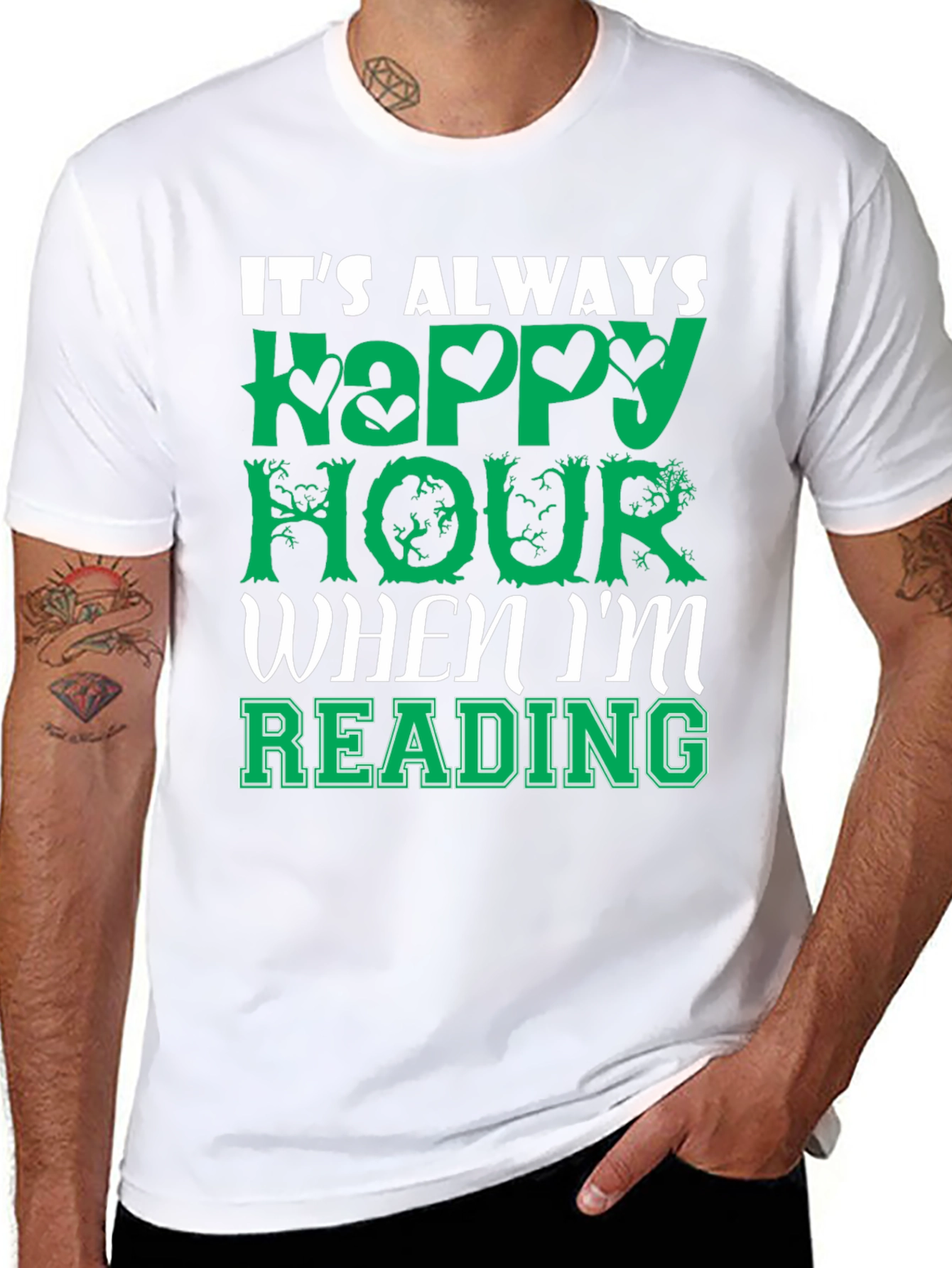 Happy Hour Reading T-Shirt - Book Lover Tee