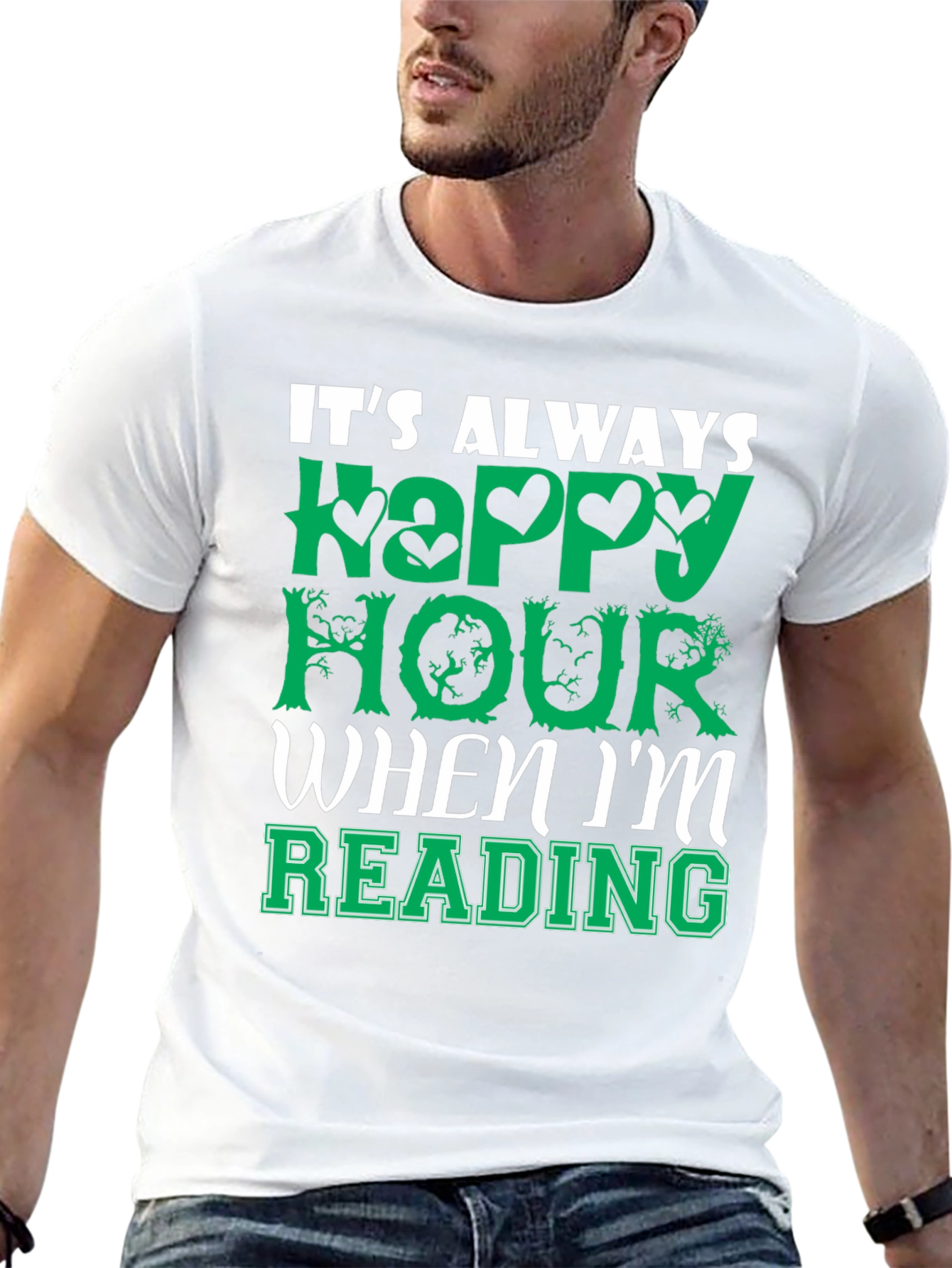 Happy Hour Reading T-Shirt - Book Lover Tee
