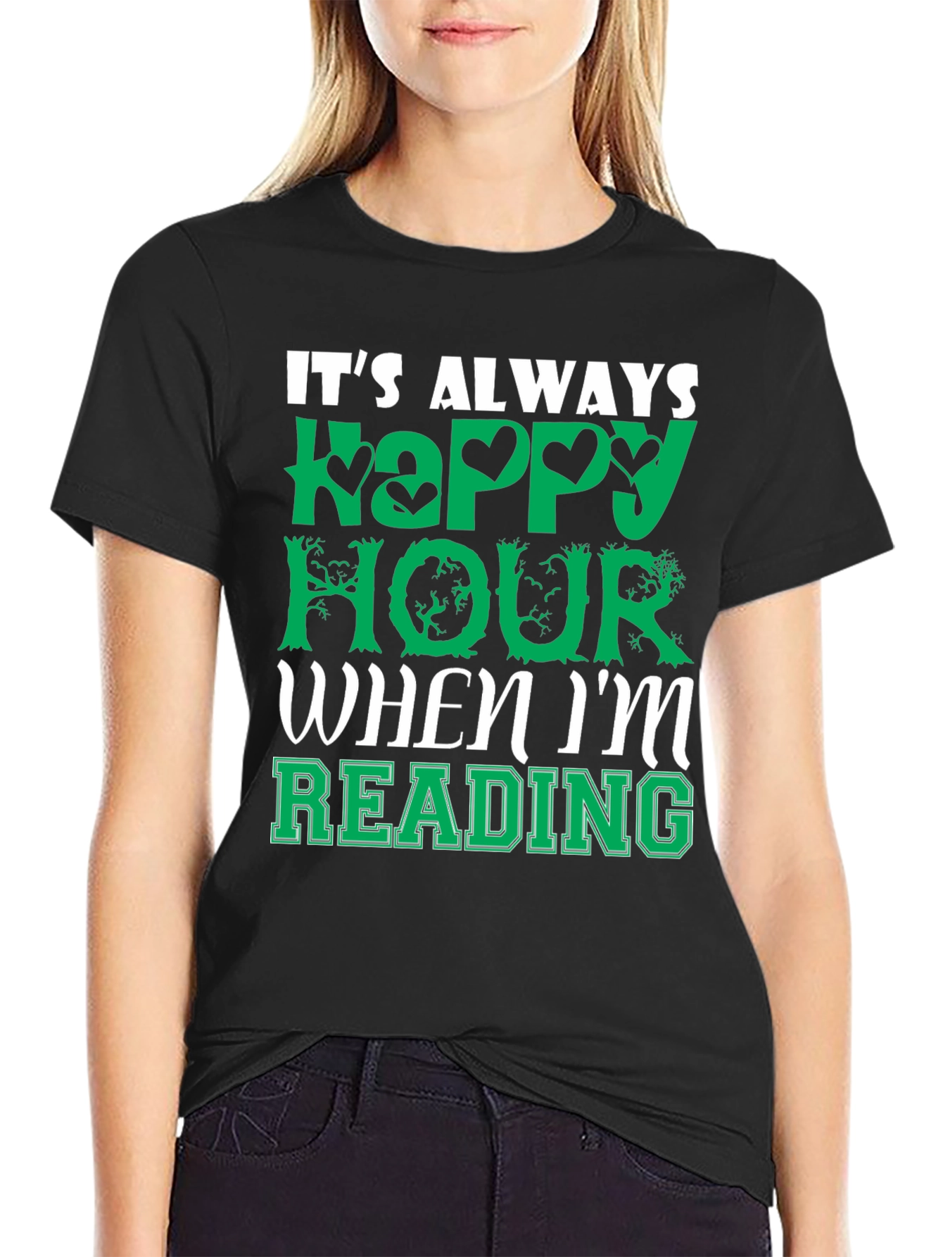 Happy Hour Reading T-Shirt - Book Lover Tee