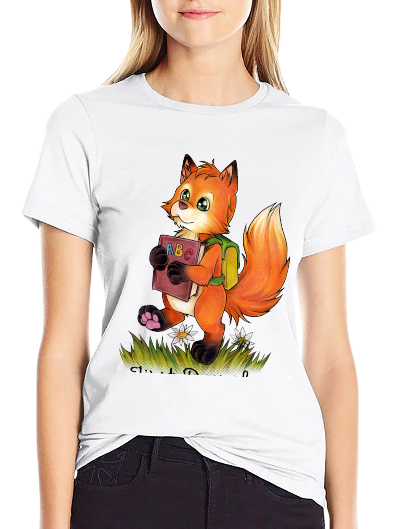 Fox with ABC Book T-Shirt
