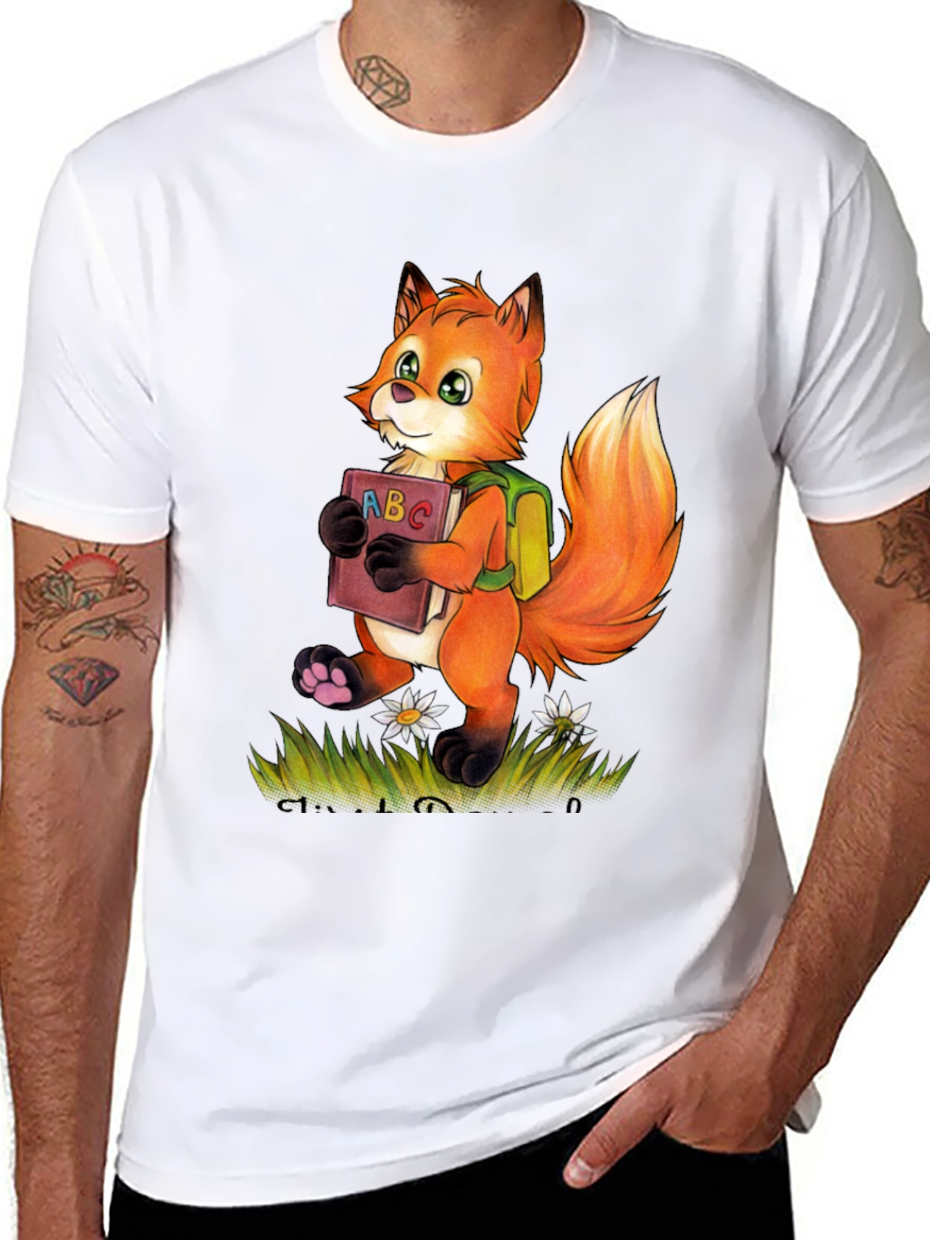 Fox with ABC Book T-Shirt