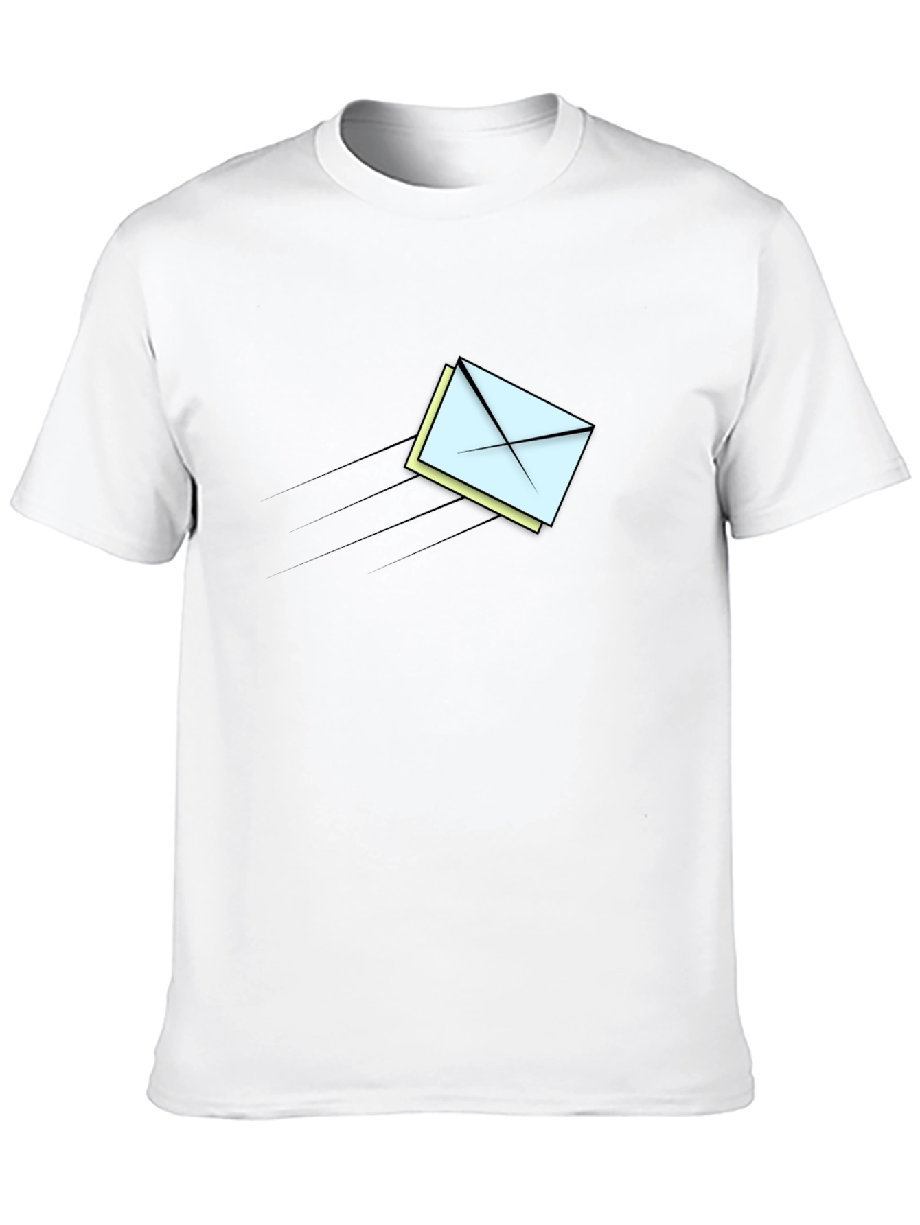 Mens Graphic T-Shirt - Flying Envelope Design