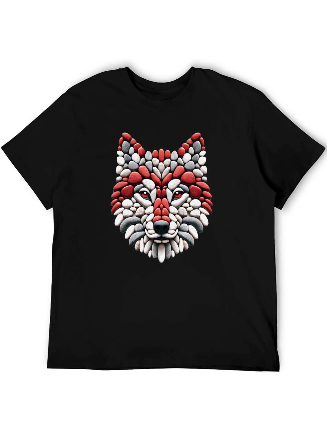 Red Wolf Stone Mosaic T-Shirt