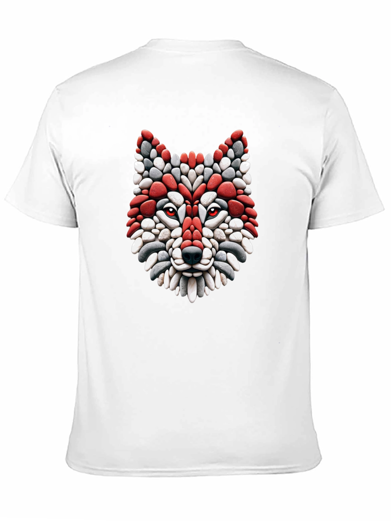 Red Wolf Stone Mosaic T-Shirt