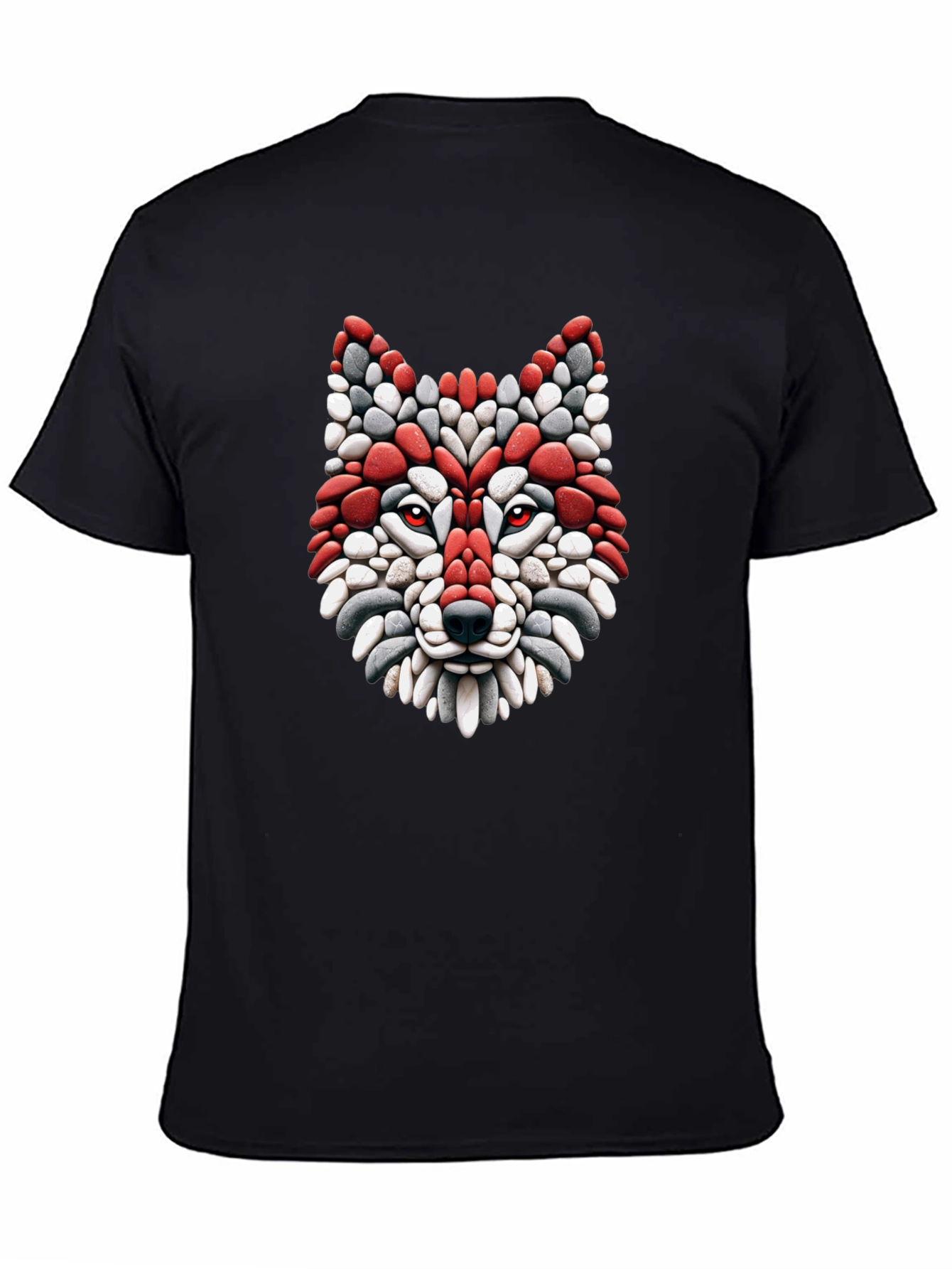 Red Wolf Stone Mosaic T-Shirt