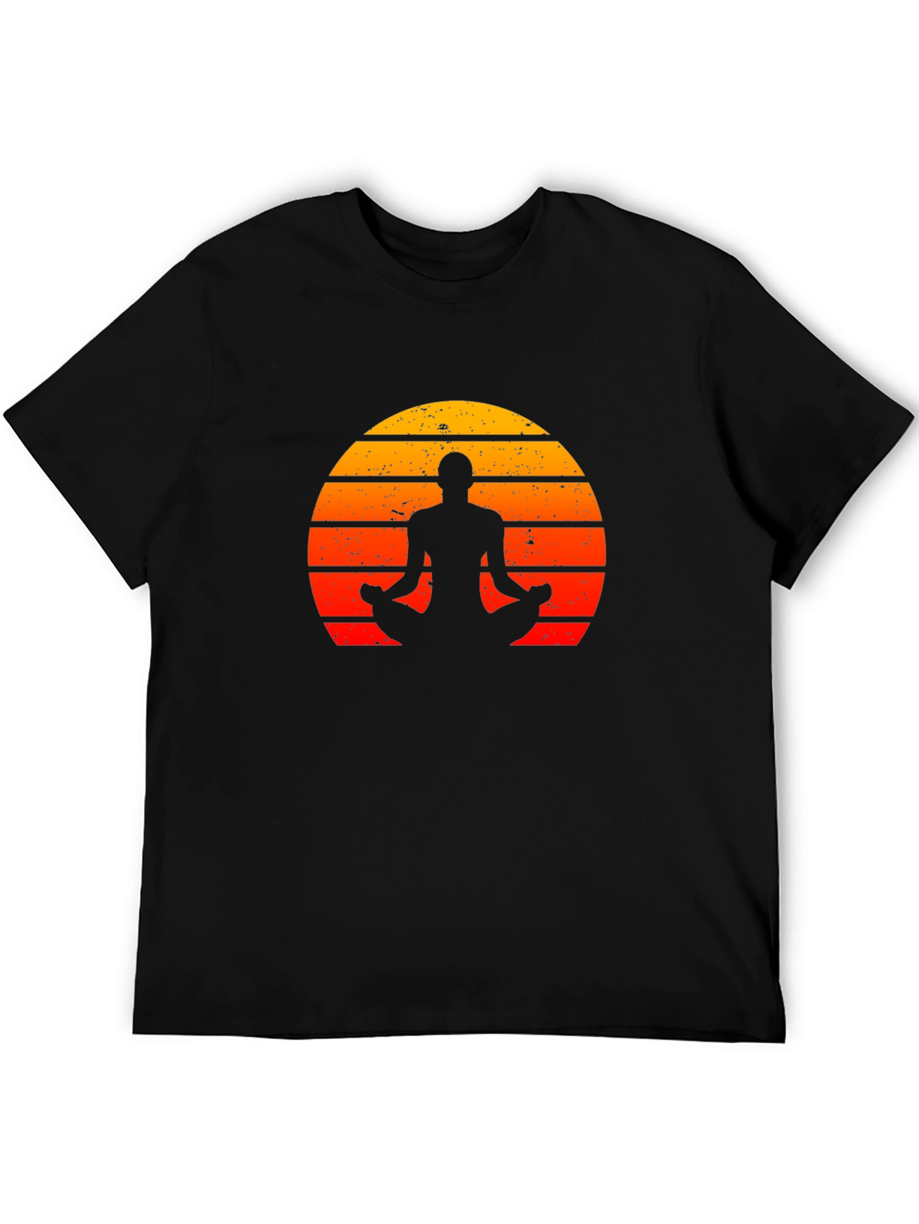 Yoga Silhouette Sunset Graphic T-Shirt
