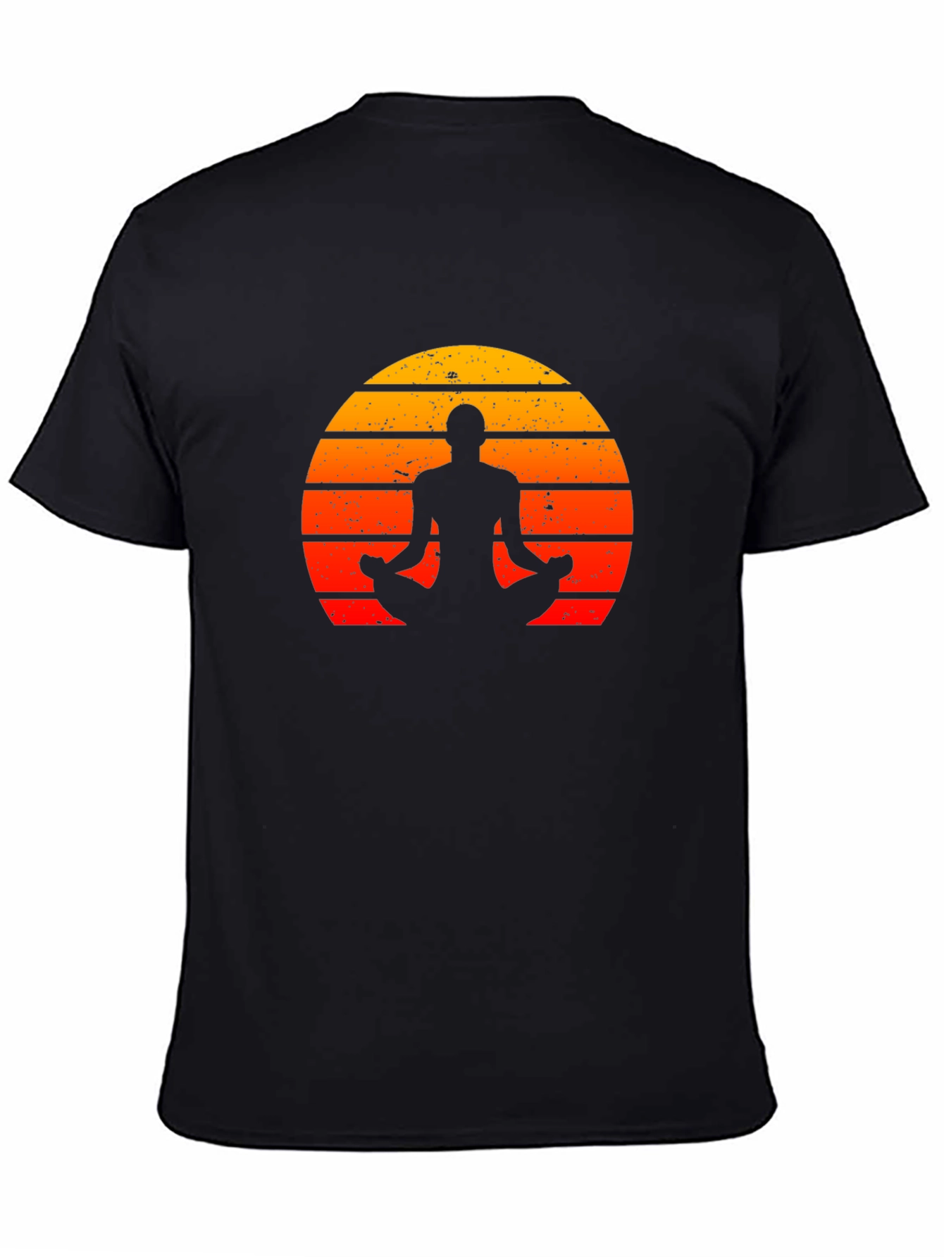 Yoga Silhouette Sunset Graphic T-Shirt