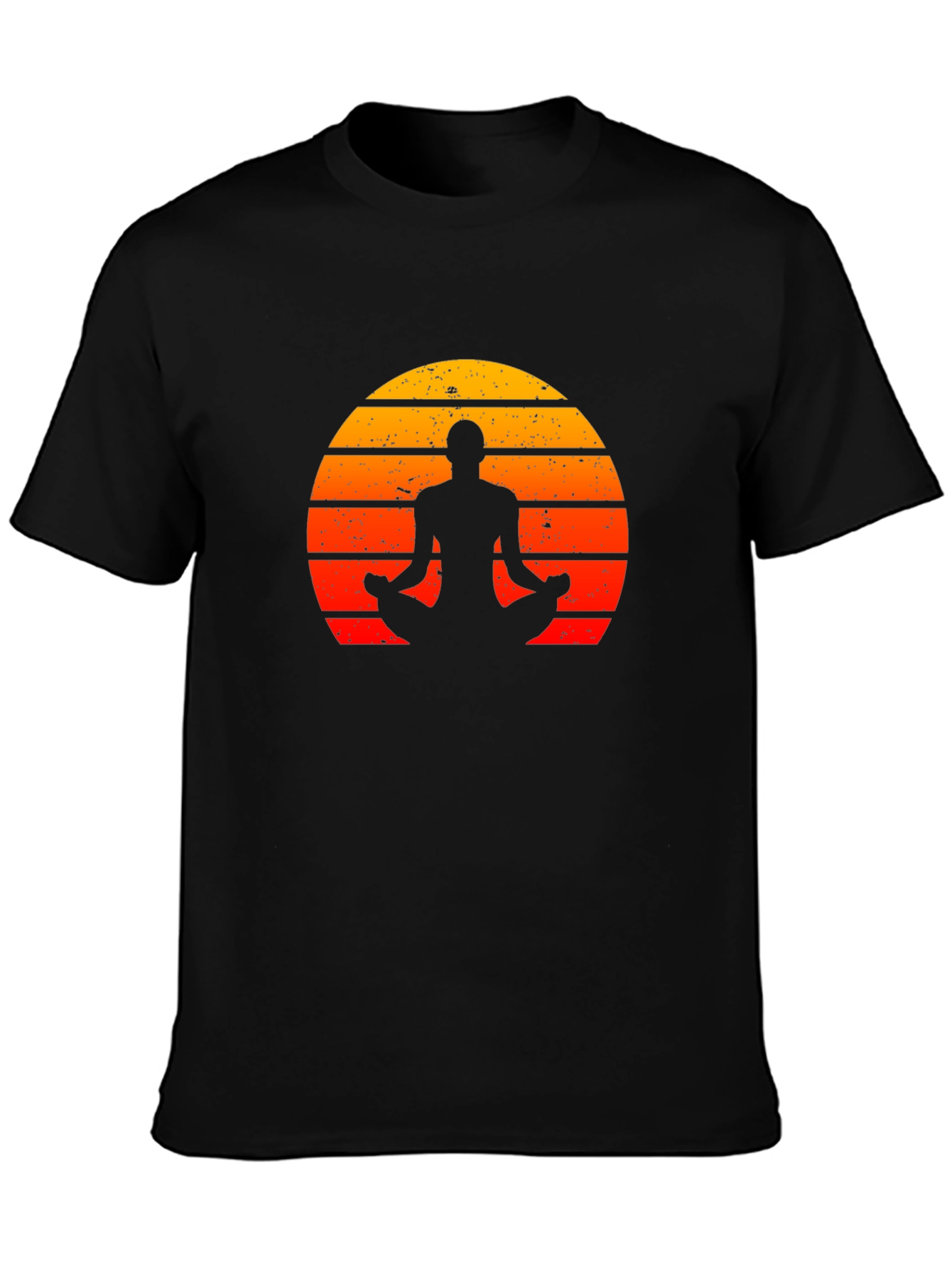 Yoga Silhouette Sunset Graphic T-Shirt