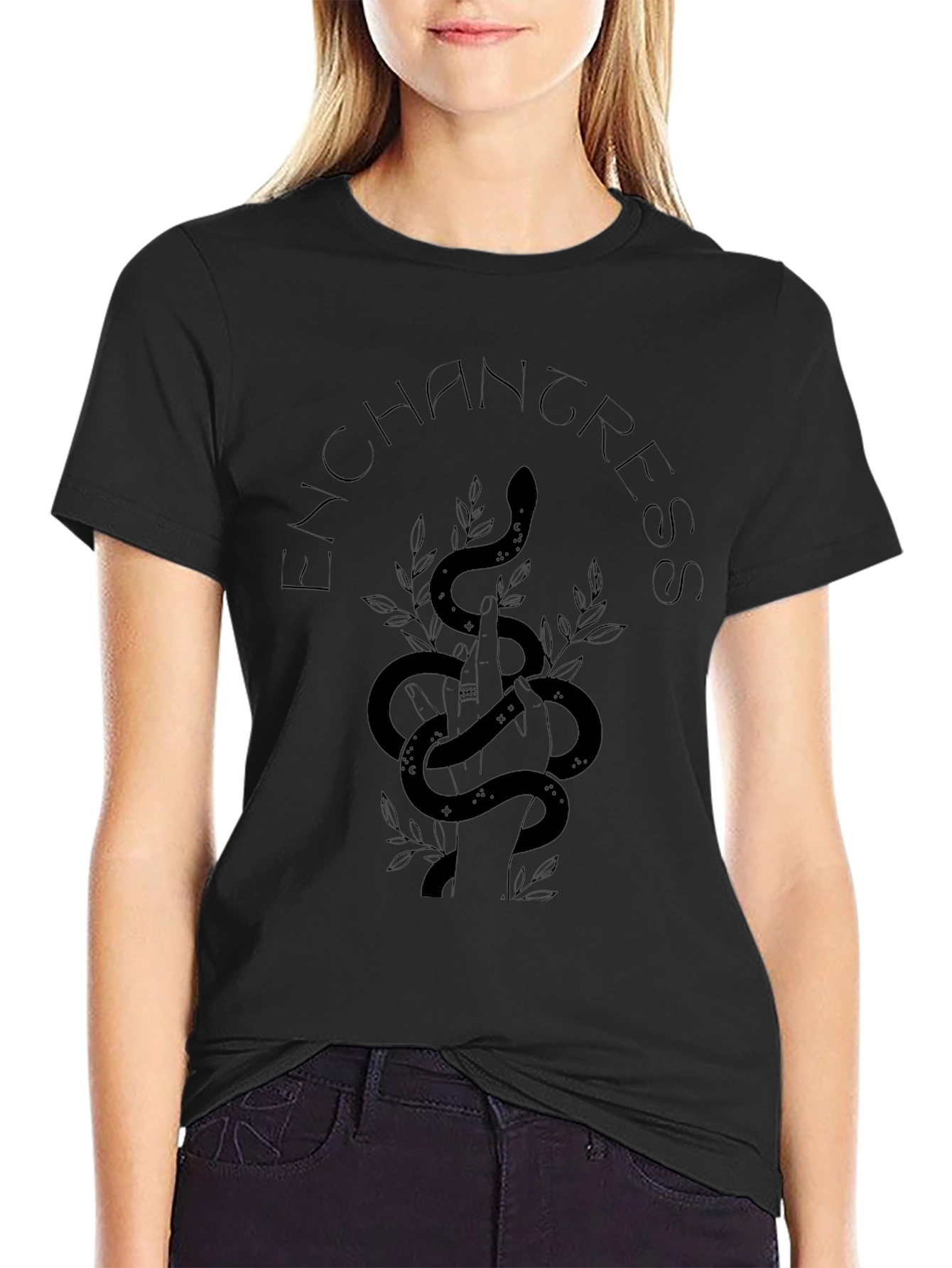 Enchantress Snake Graphic Black T-Shirt