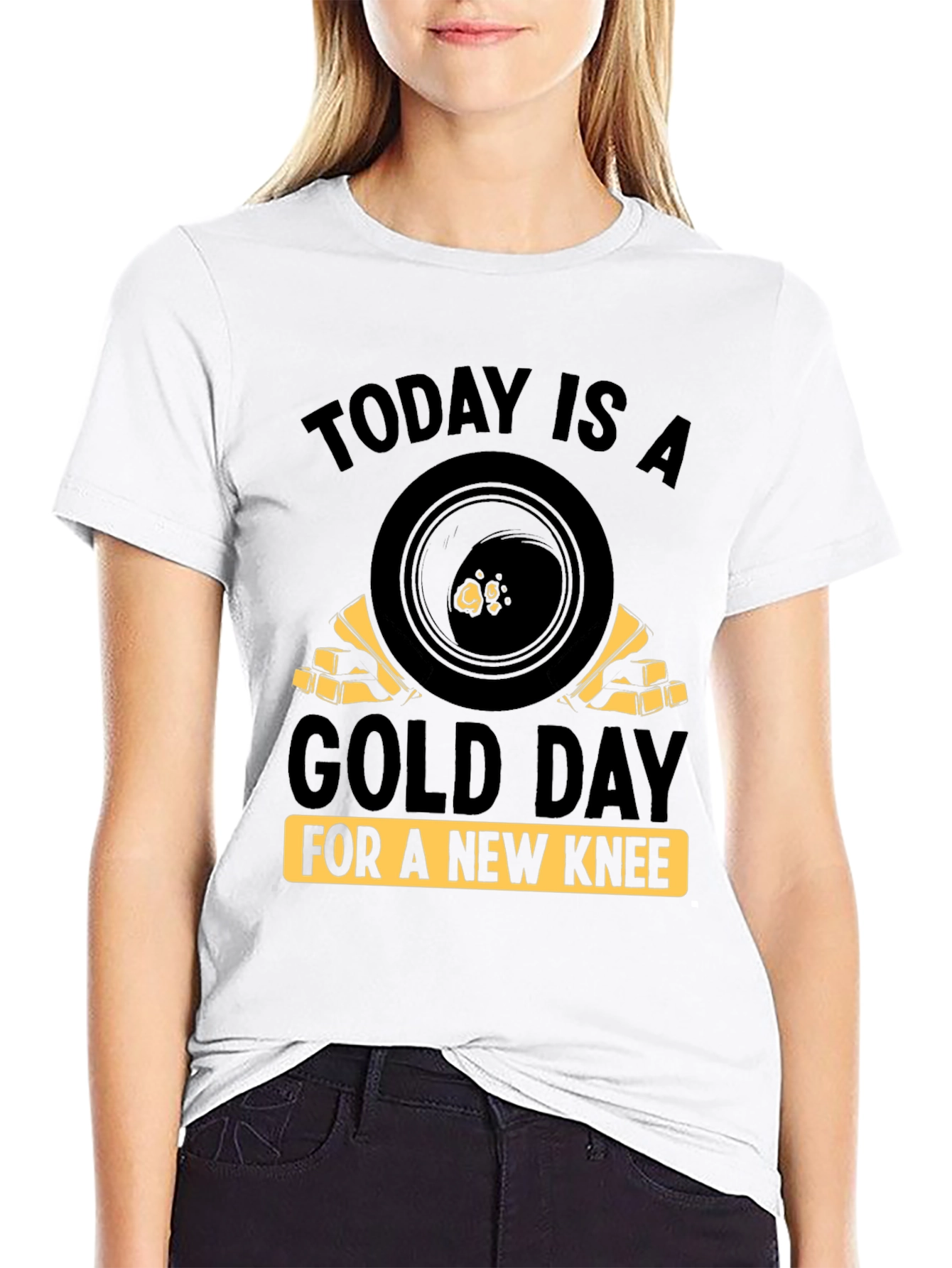 Gold Day New Knee Graphic Tee