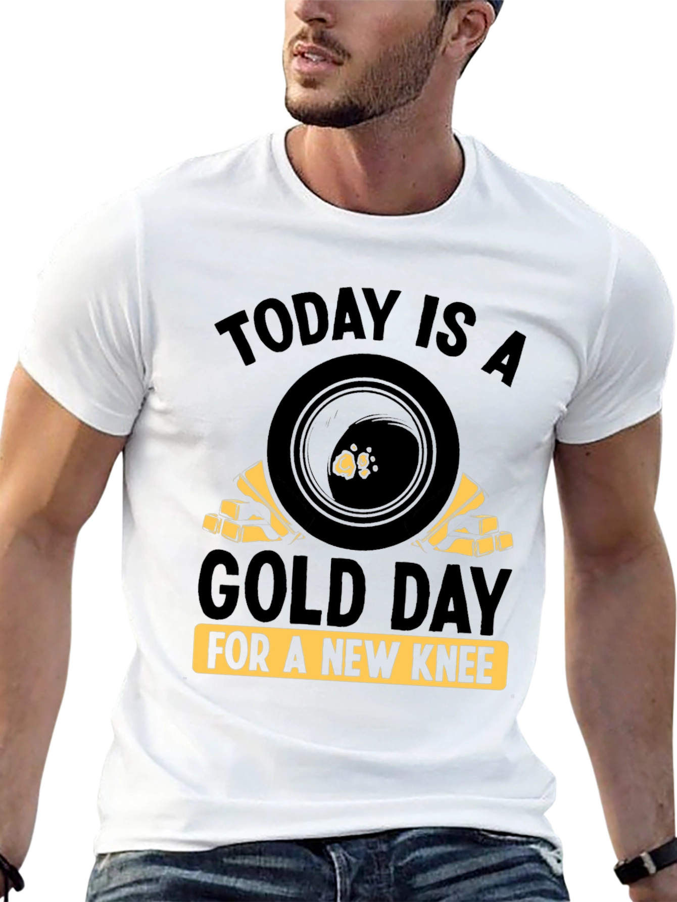 Gold Day New Knee Graphic Tee